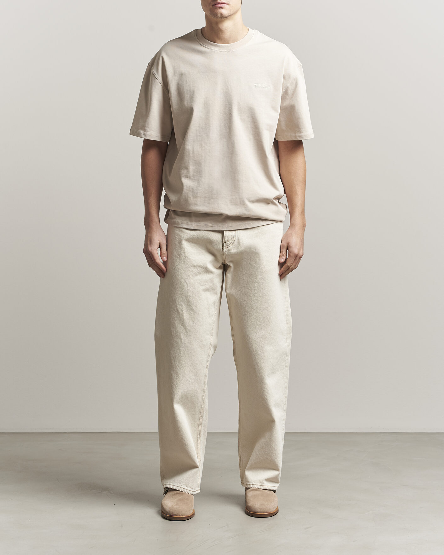 Men | T-Shirts | LES DEUX | Crew T-Shirt Light Sand
