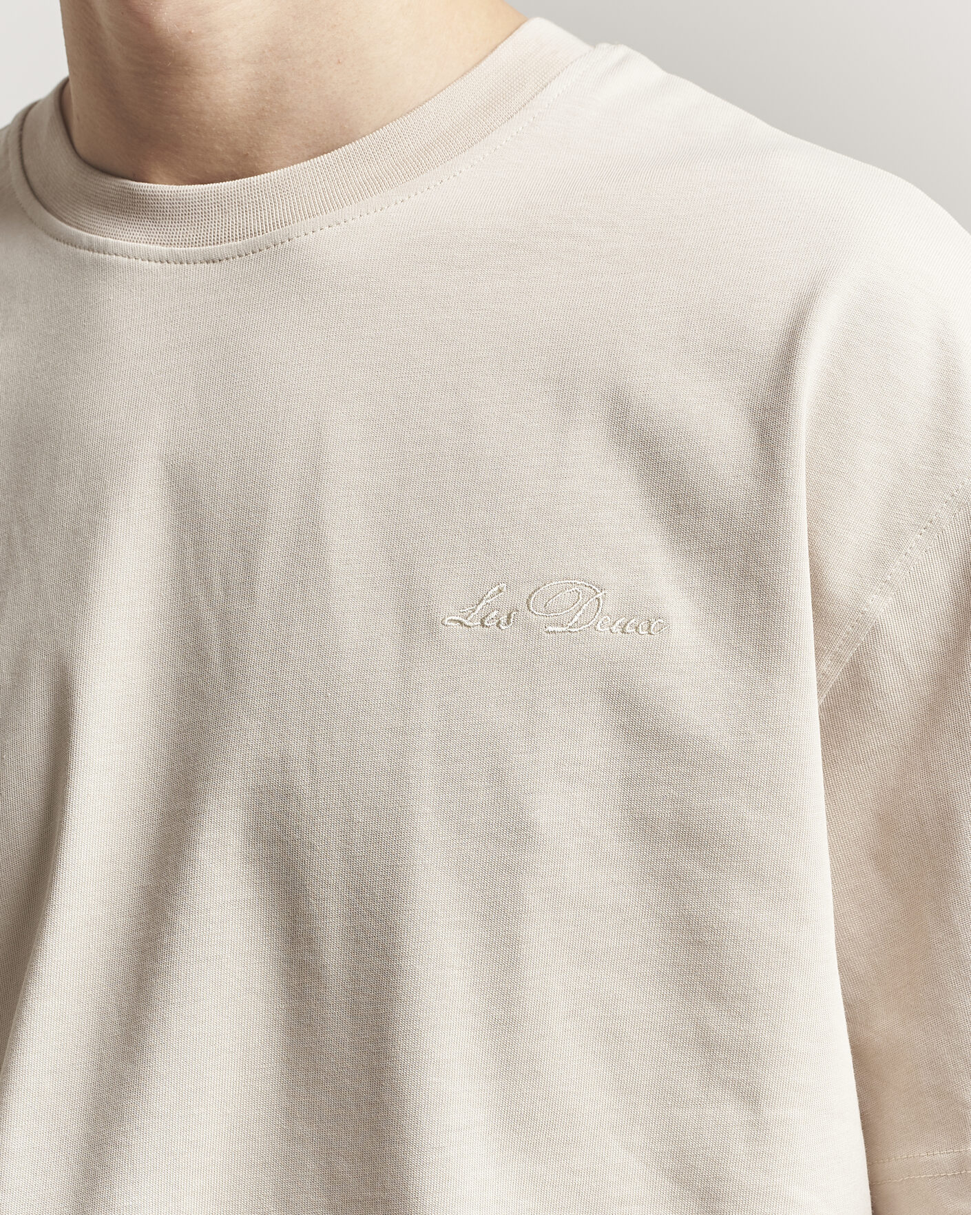 Men | T-Shirts | LES DEUX | Crew T-Shirt Light Sand
