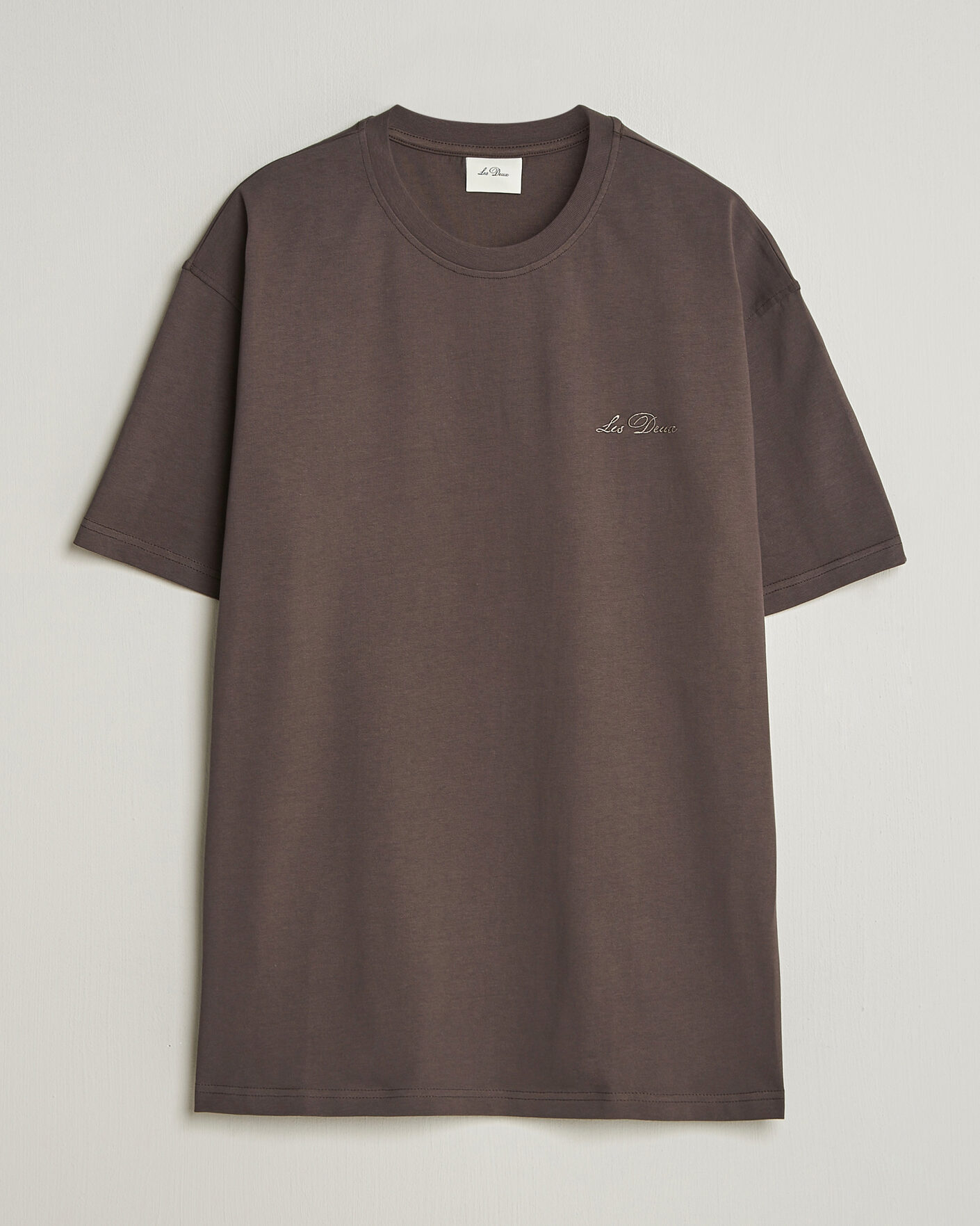 Men | T-Shirts | LES DEUX | Crew T-Shirt Coffee Brown