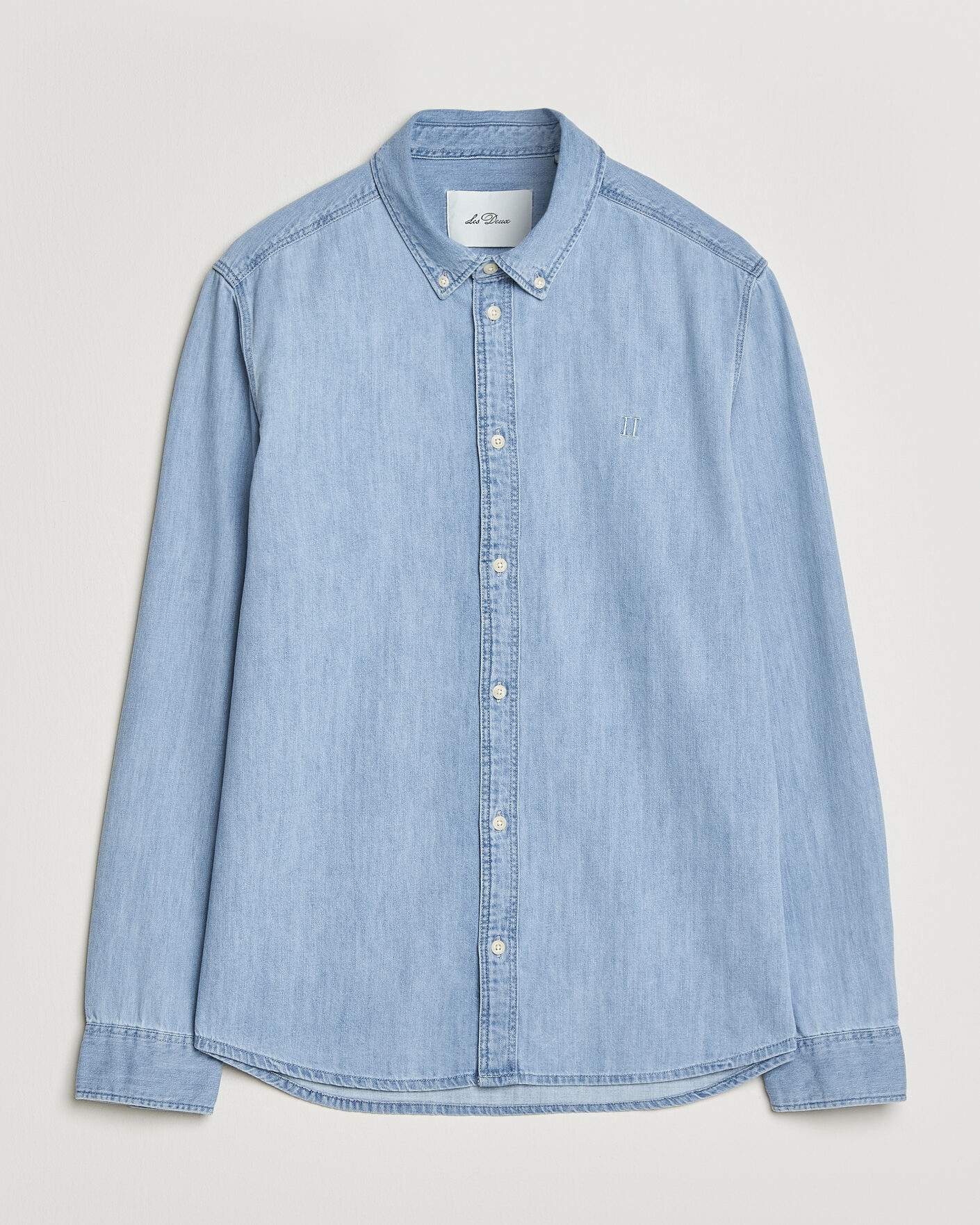 Men | Shirts | LES DEUX | Konrad Denim Shirt Light Indigo Wash