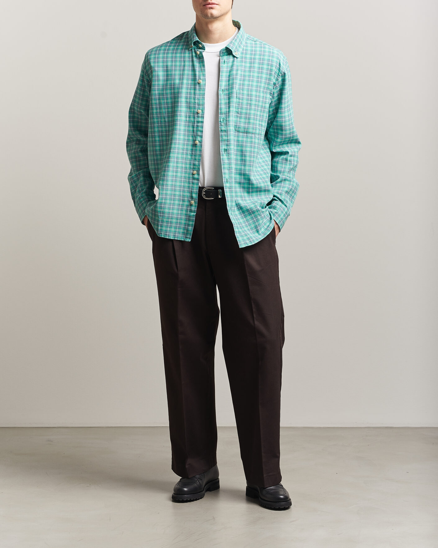 Men | Shirts | LES DEUX | Kent Check Shirt Allure Blue