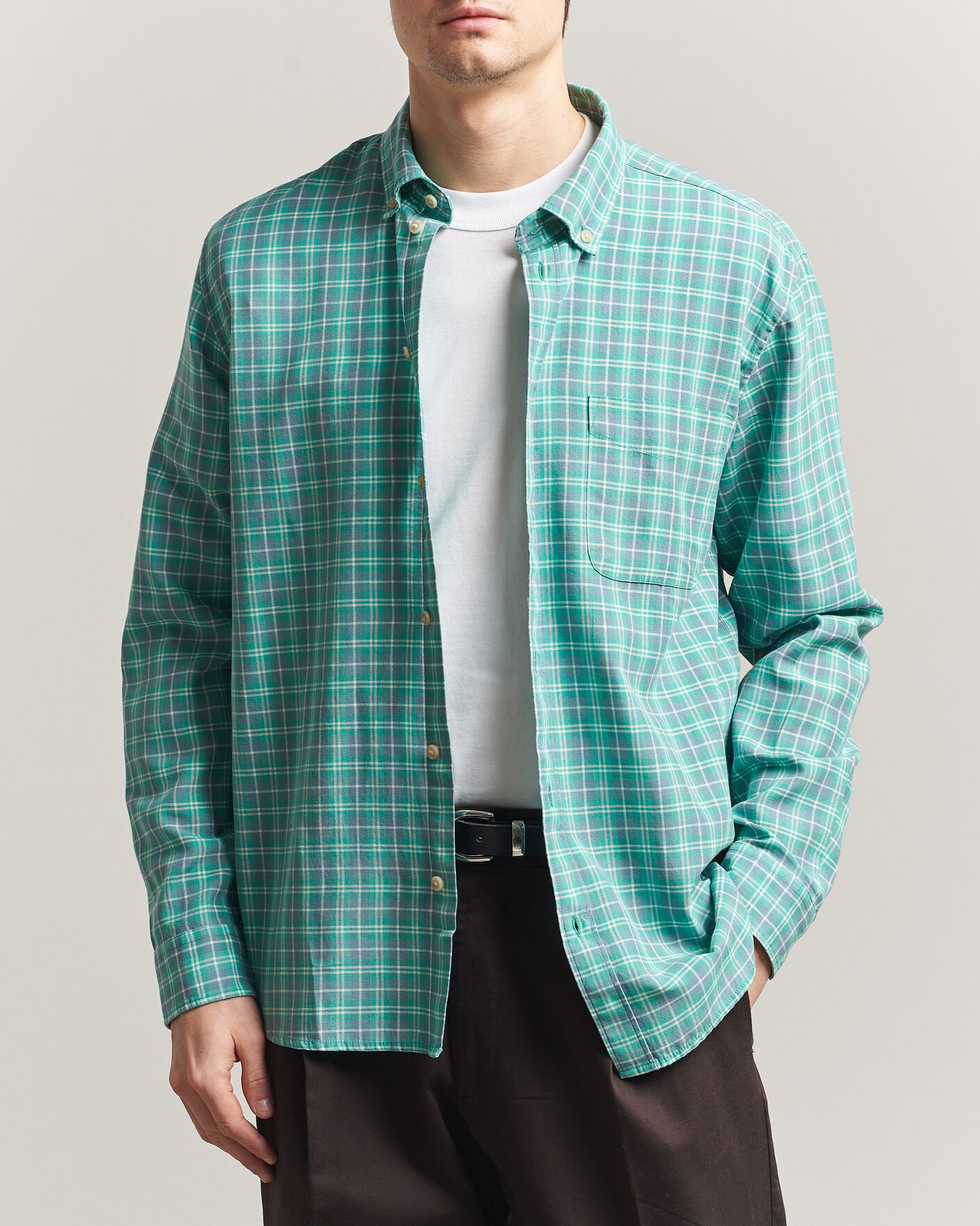 Men | Shirts | LES DEUX | Kent Check Shirt Allure Blue