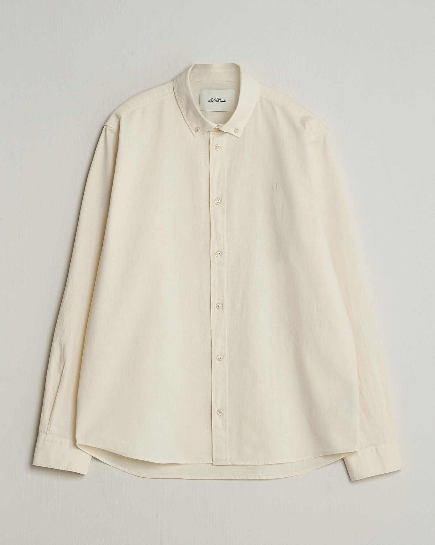 Men | Shirts | LES DEUX | Konrad Cotton/Linen Shirt Eggnog White