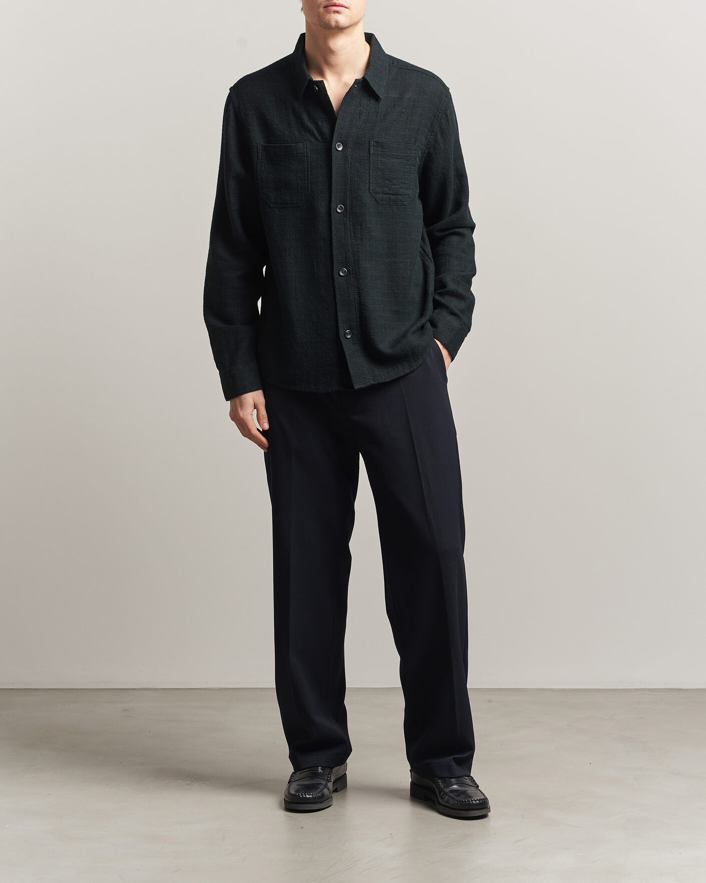 Men | Shirts | LES DEUX | Hamilton Overshirt Black