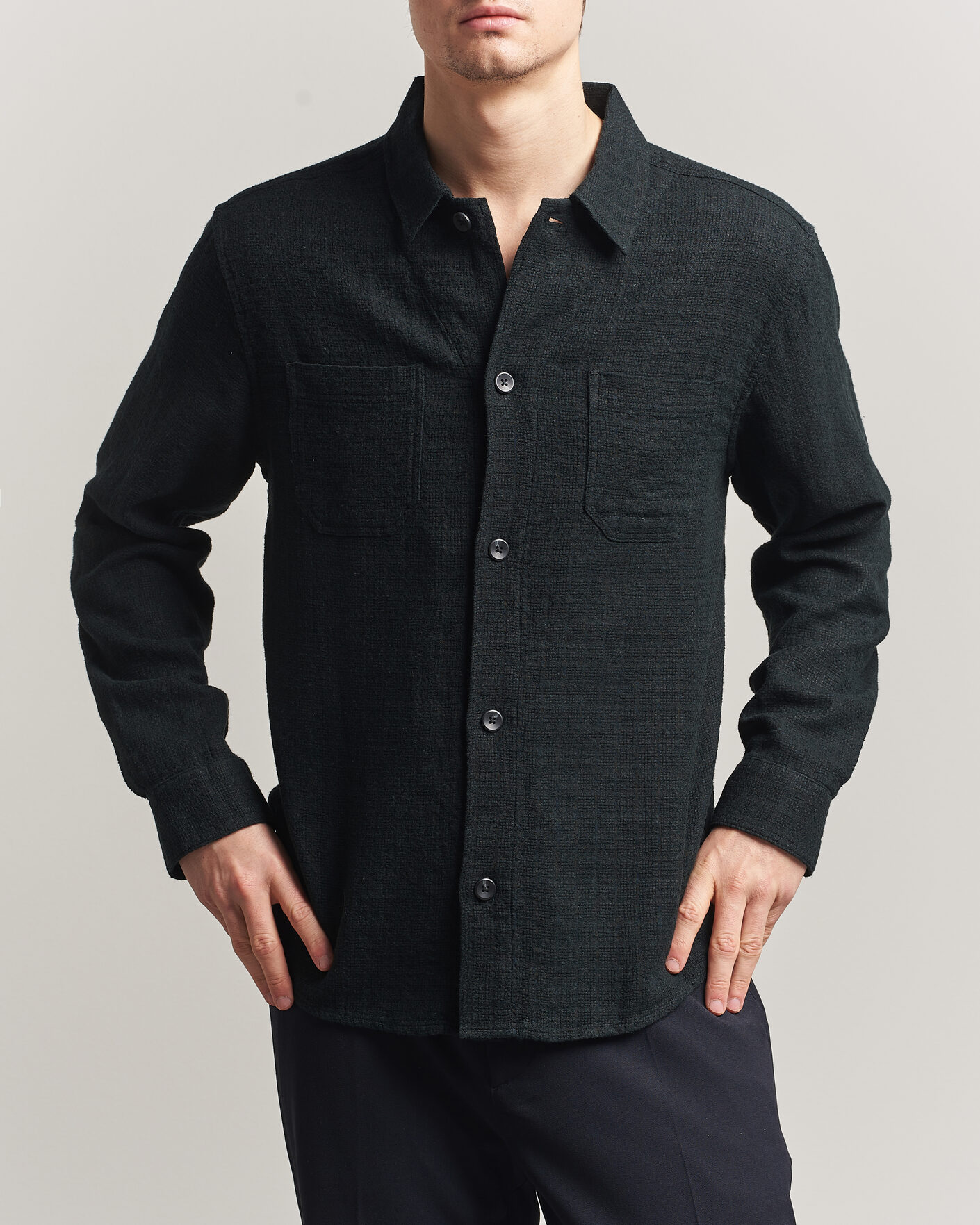 Men | Shirts | LES DEUX | Hamilton Overshirt Black
