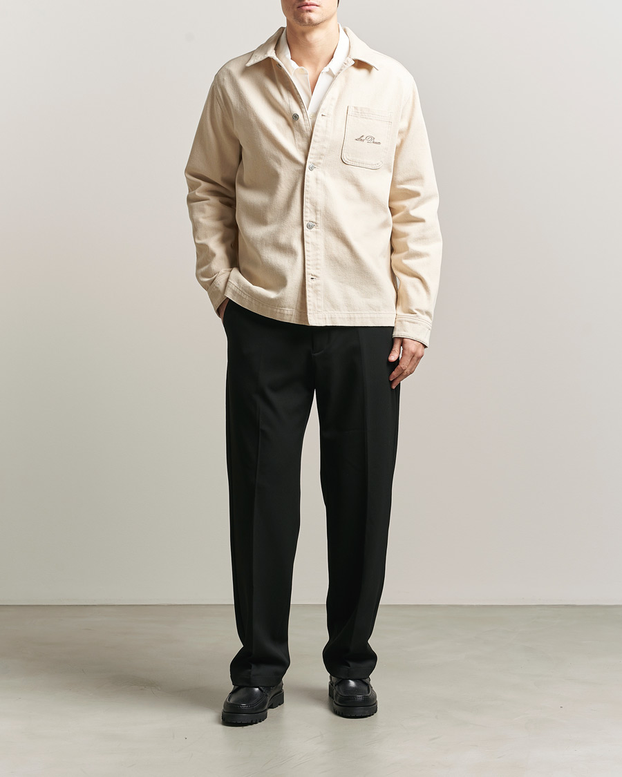 Men | Shirts | LES DEUX | Layton Faience Twill Overshirt Ivory