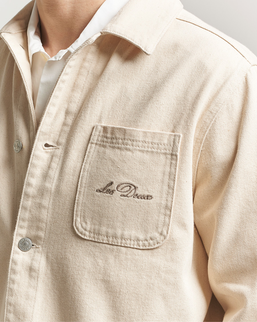 Men | Shirts | LES DEUX | Layton Faience Twill Overshirt Ivory