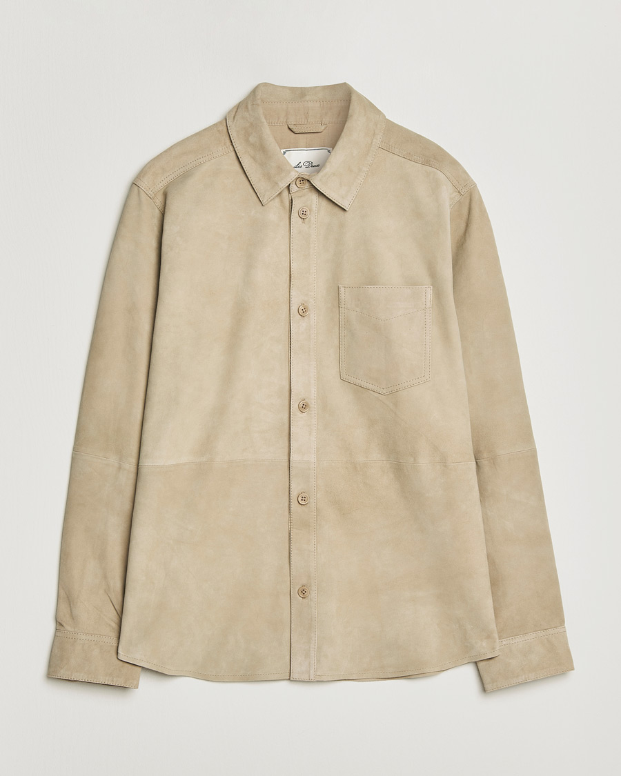 Men | Shirts | LES DEUX | Bertram Suede Overshirt Light Sand