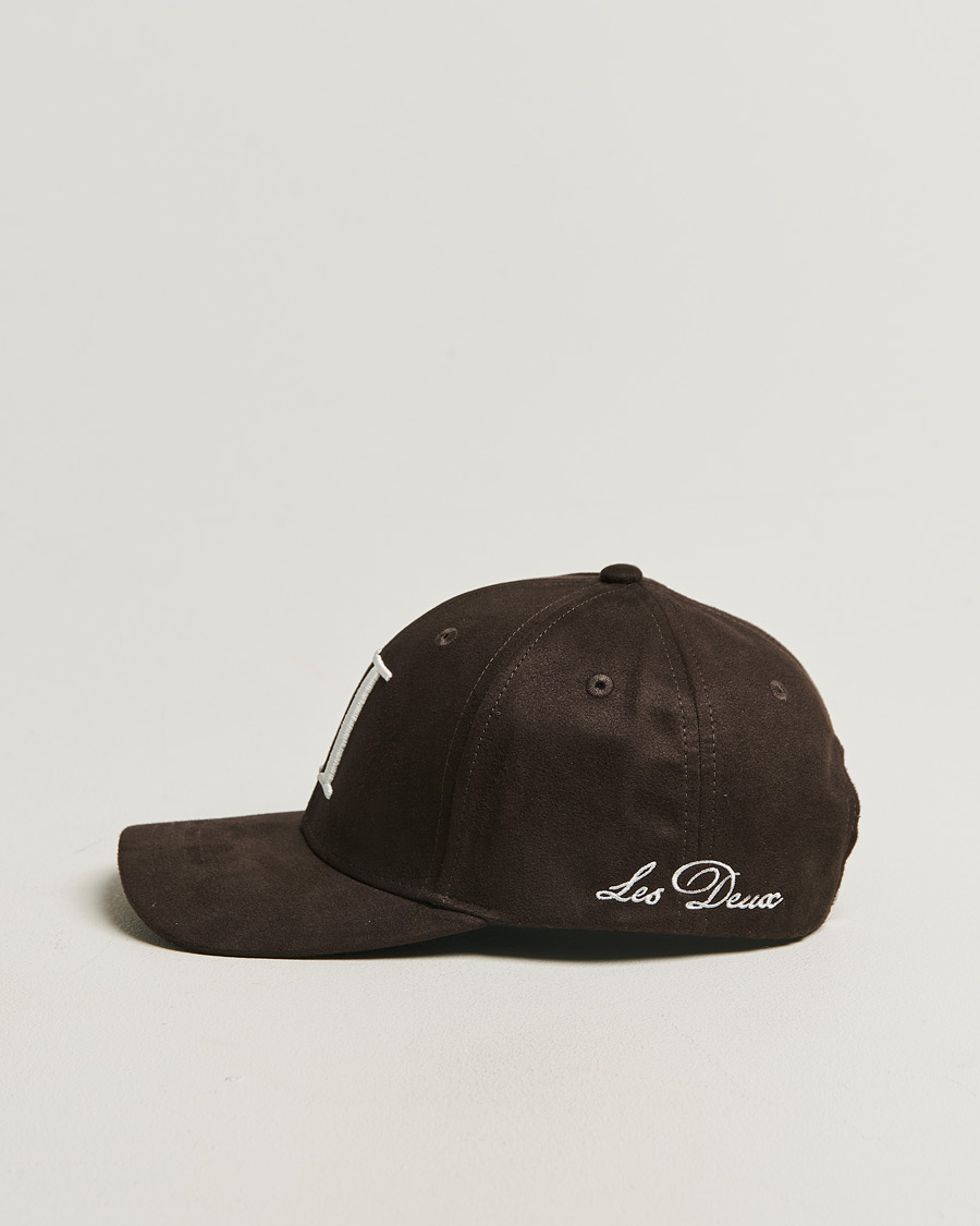 Men | Hats & Caps | LES DEUX | Encore Suede Baseball Cap Coffee Brown