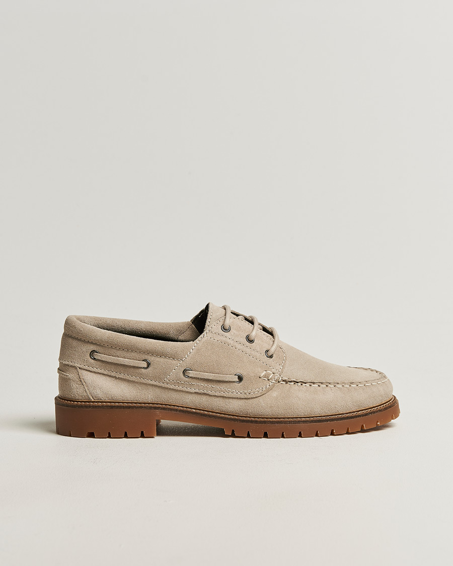 Men | Sneakers | LES DEUX | Taylor Suede Boat Shoe Light Sand