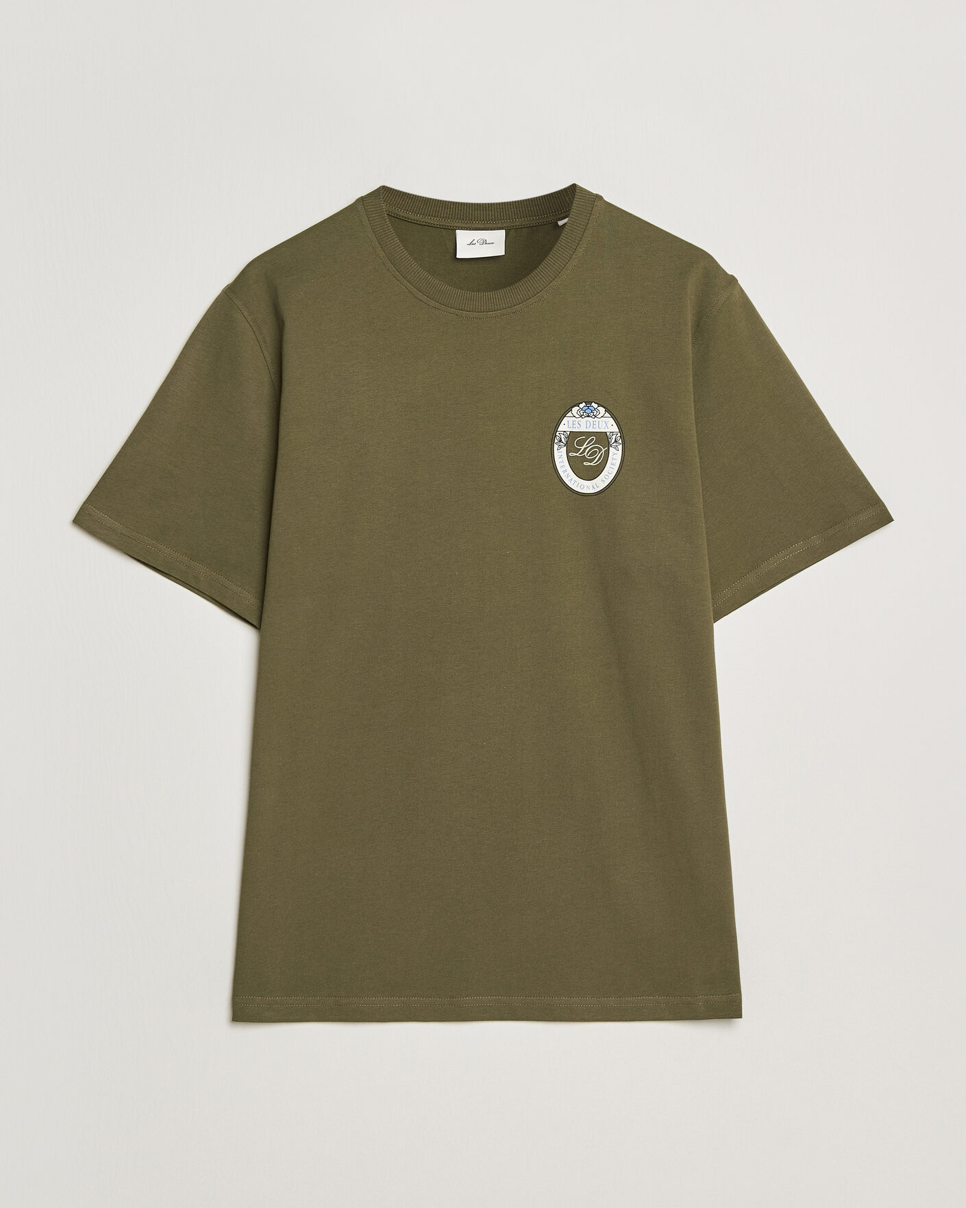 Men | T-Shirts | LES DEUX | Brday Emblem T-Shirt Olive Night Green