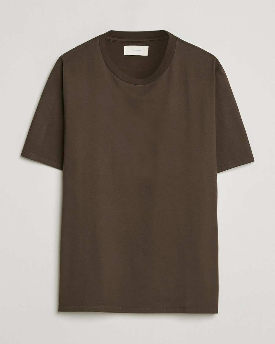 Men | T-Shirts | Jeanerica | Delon Crew Neck T-Shirt Brown