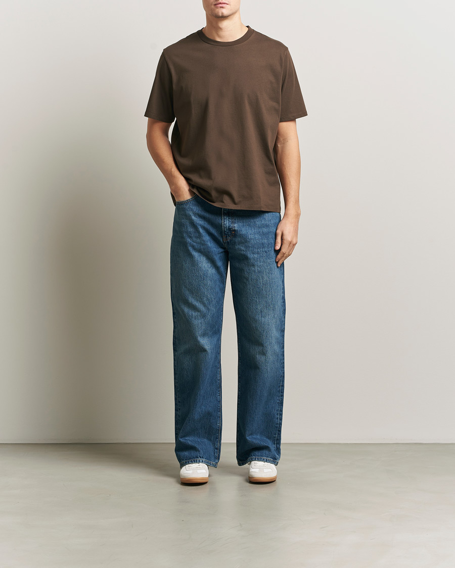 Men | T-Shirts | Jeanerica | Delon Crew Neck T-Shirt Brown