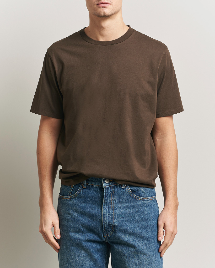 Men | T-Shirts | Jeanerica | Delon Crew Neck T-Shirt Brown
