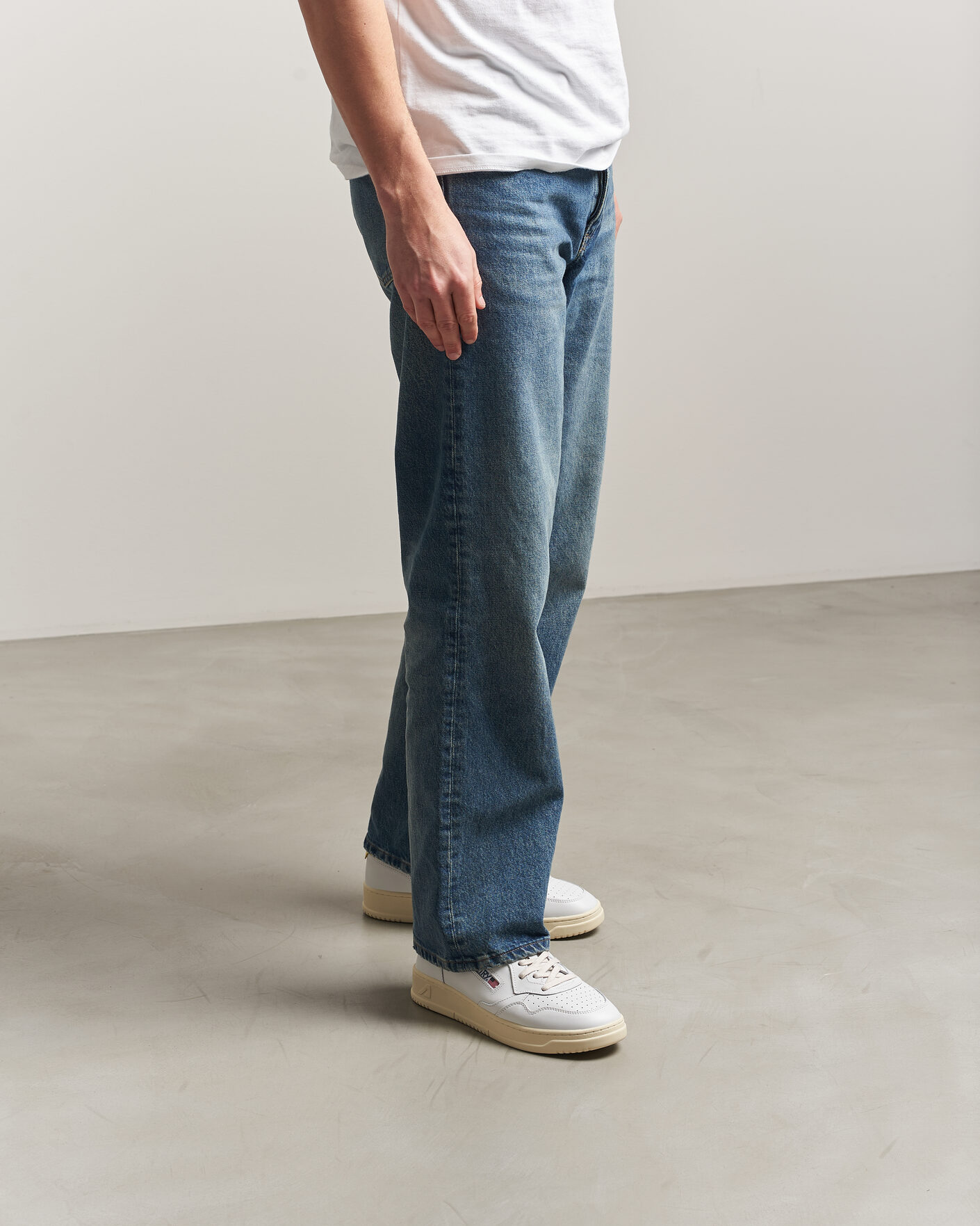 Men | Sneakers | Autry | Medalist Low Sneaker White/Lemon Meringue