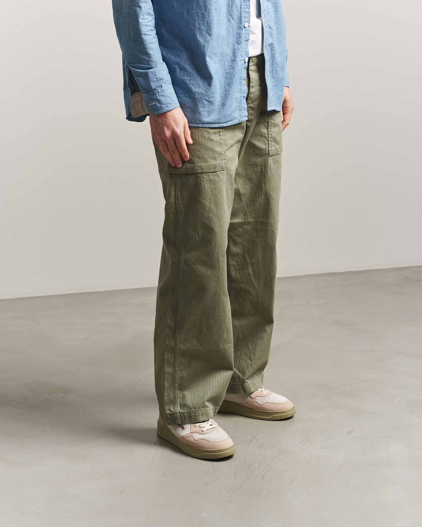 Men | Sneakers | Autry | Medalist Low Suede Mix Sneaker Green/White/Sand