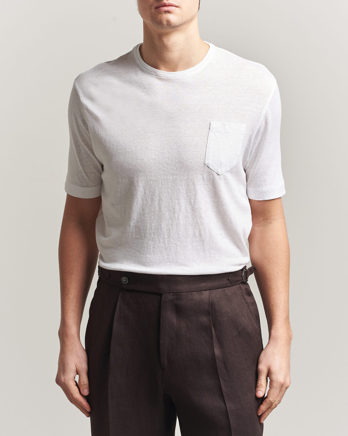 Zimmerli of Switzerland Sea Island Cotton Crew Neck T-Shirt White