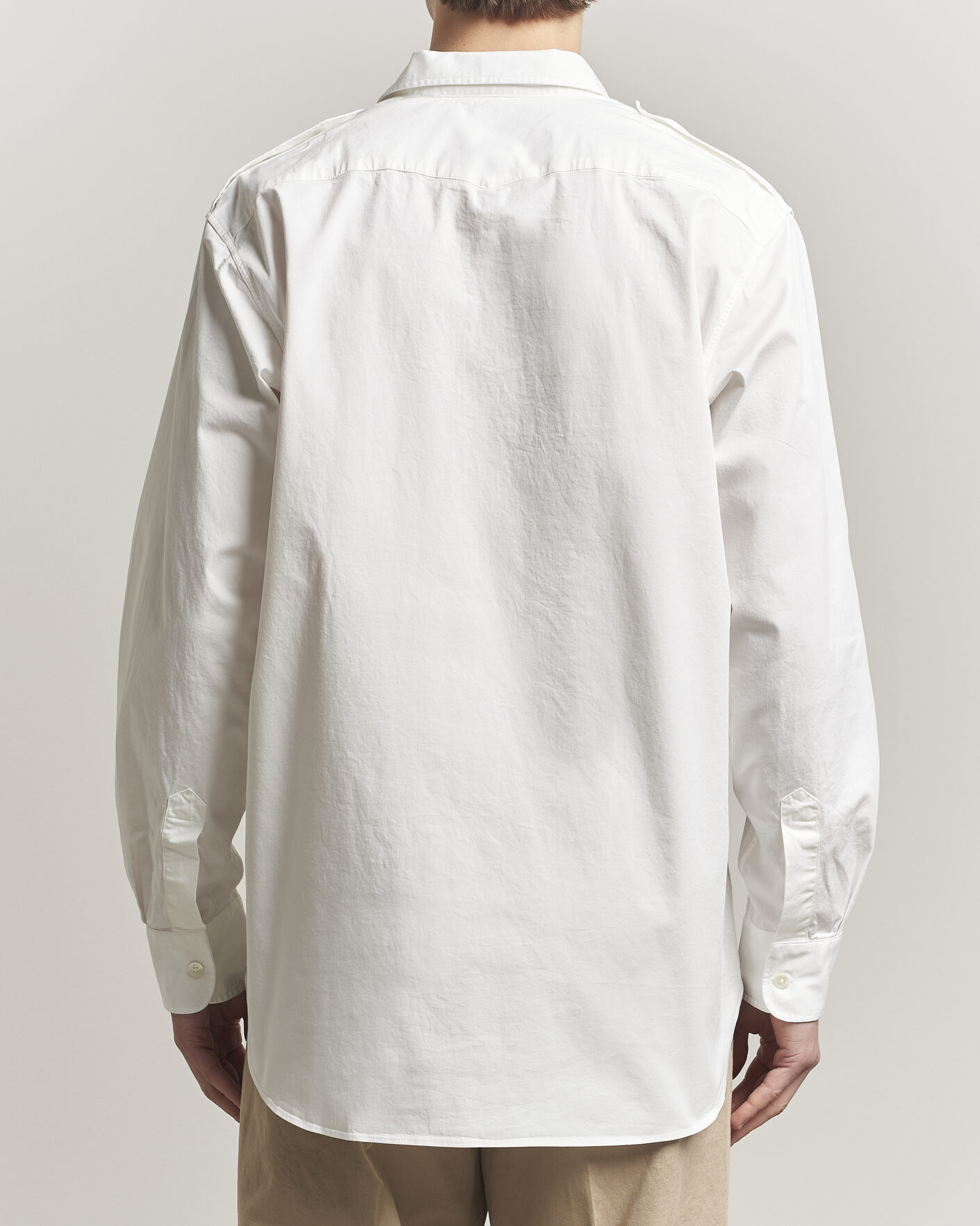 Men | Shirts | Massimo Alba | Army Double Pocket Shirt White
