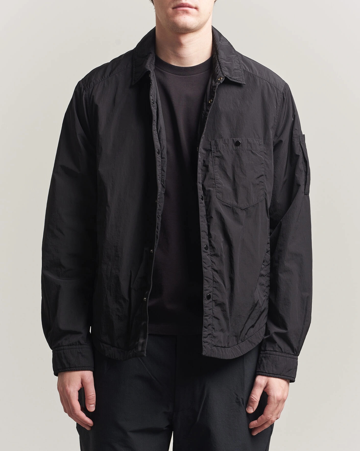Men | Coats & Jackets | C.P. Company | Chrome R Padded Shirt Jacket Black