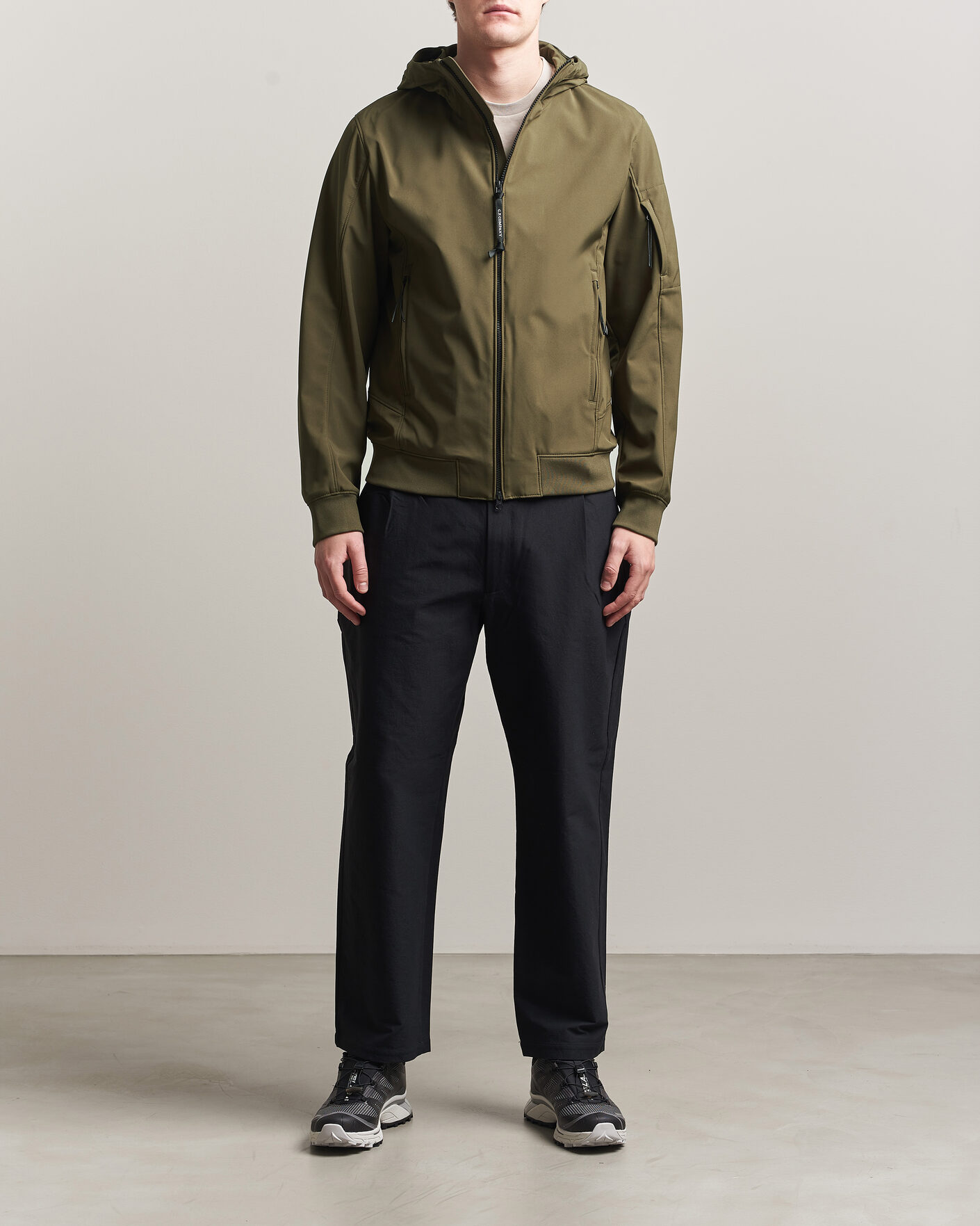 C.P. Company Shell R Hooded Jacket Dark Green at CareOfCarl.com