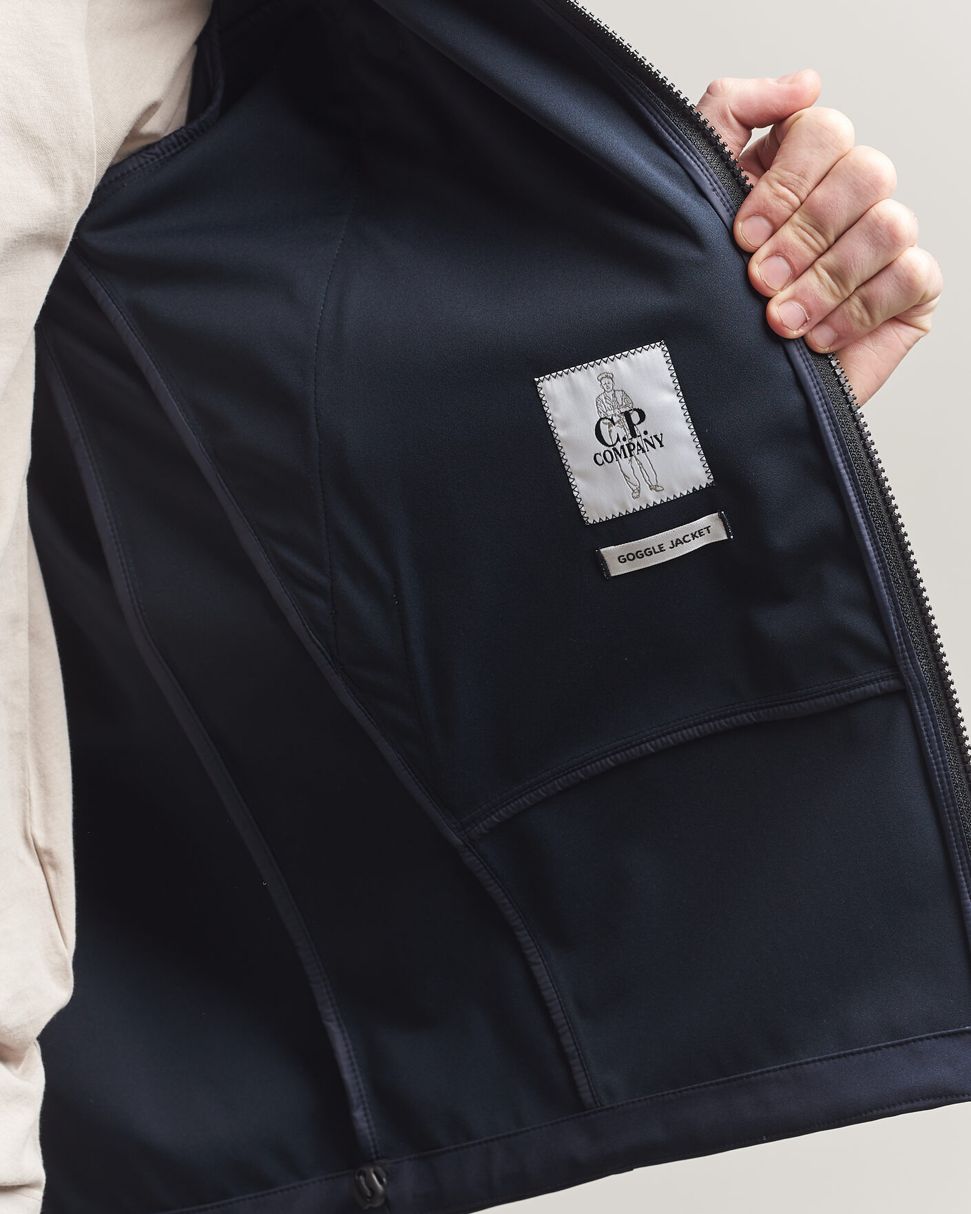 Men | Coats & Jackets | C.P. Company | Shell-R Goggle Hood Jacket Navy