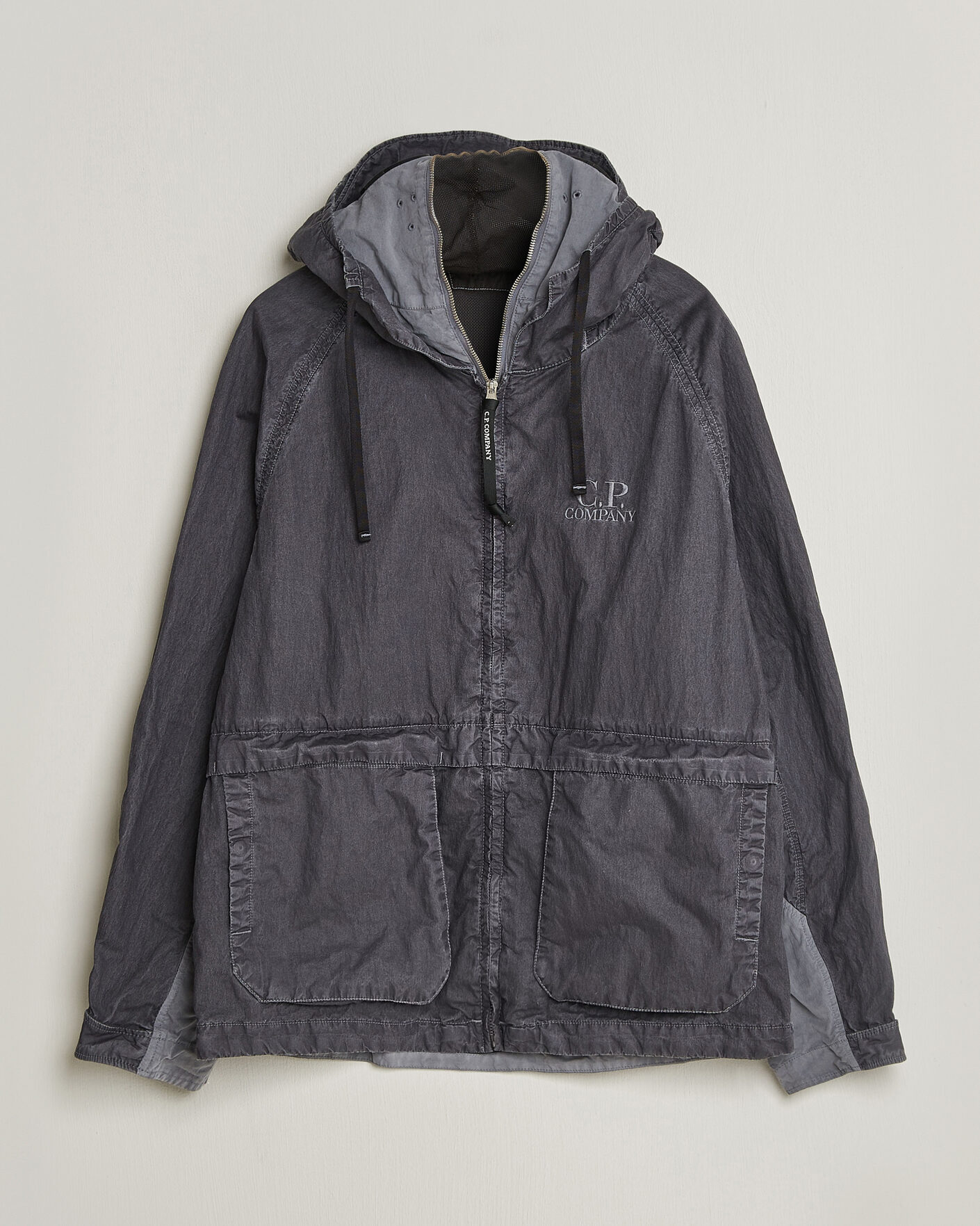 Men | Coats & Jackets | C.P. Company | 50 Fili Wax Hood Jacket Black