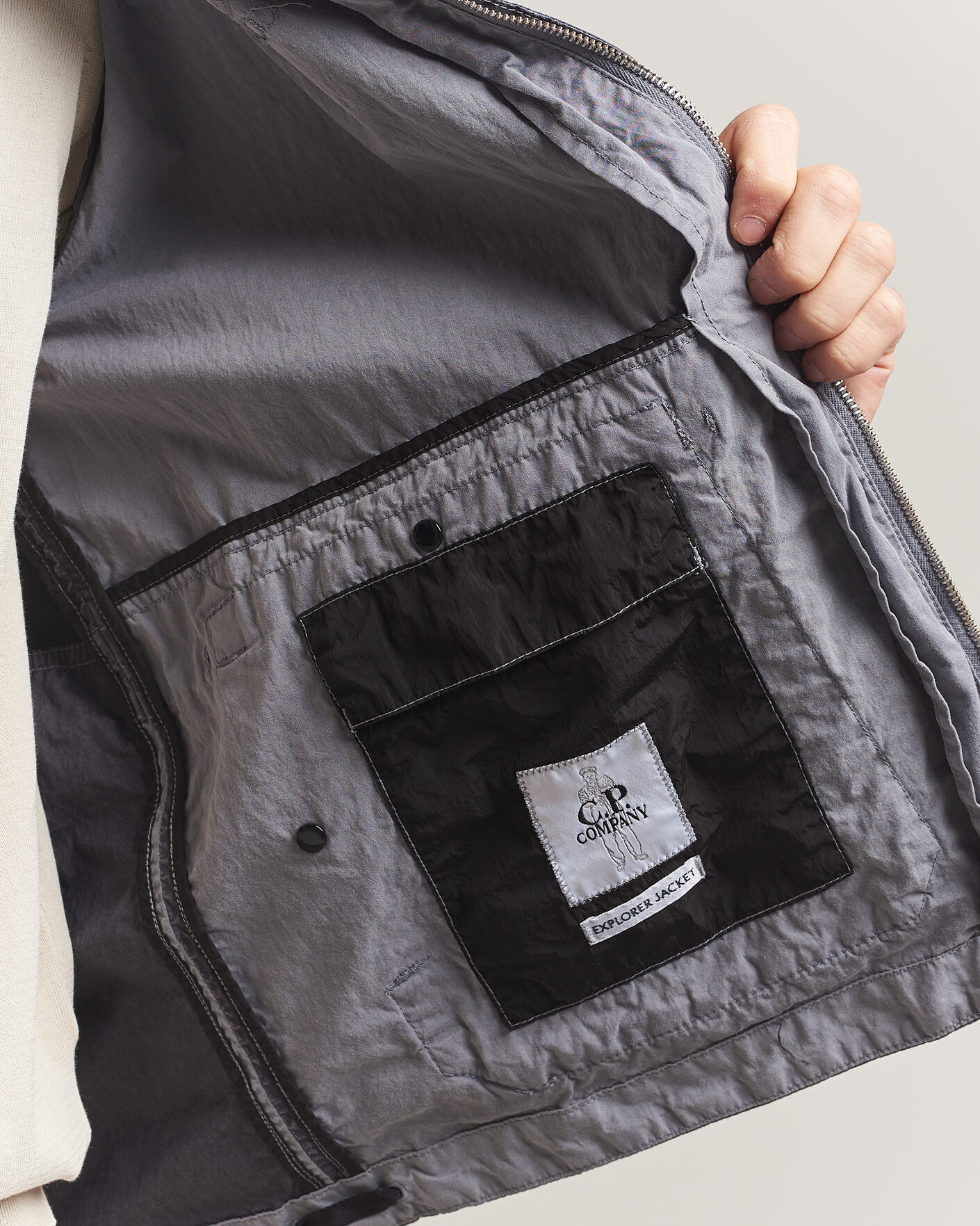 Men | Coats & Jackets | C.P. Company | 50 Fili Wax Hood Jacket Black