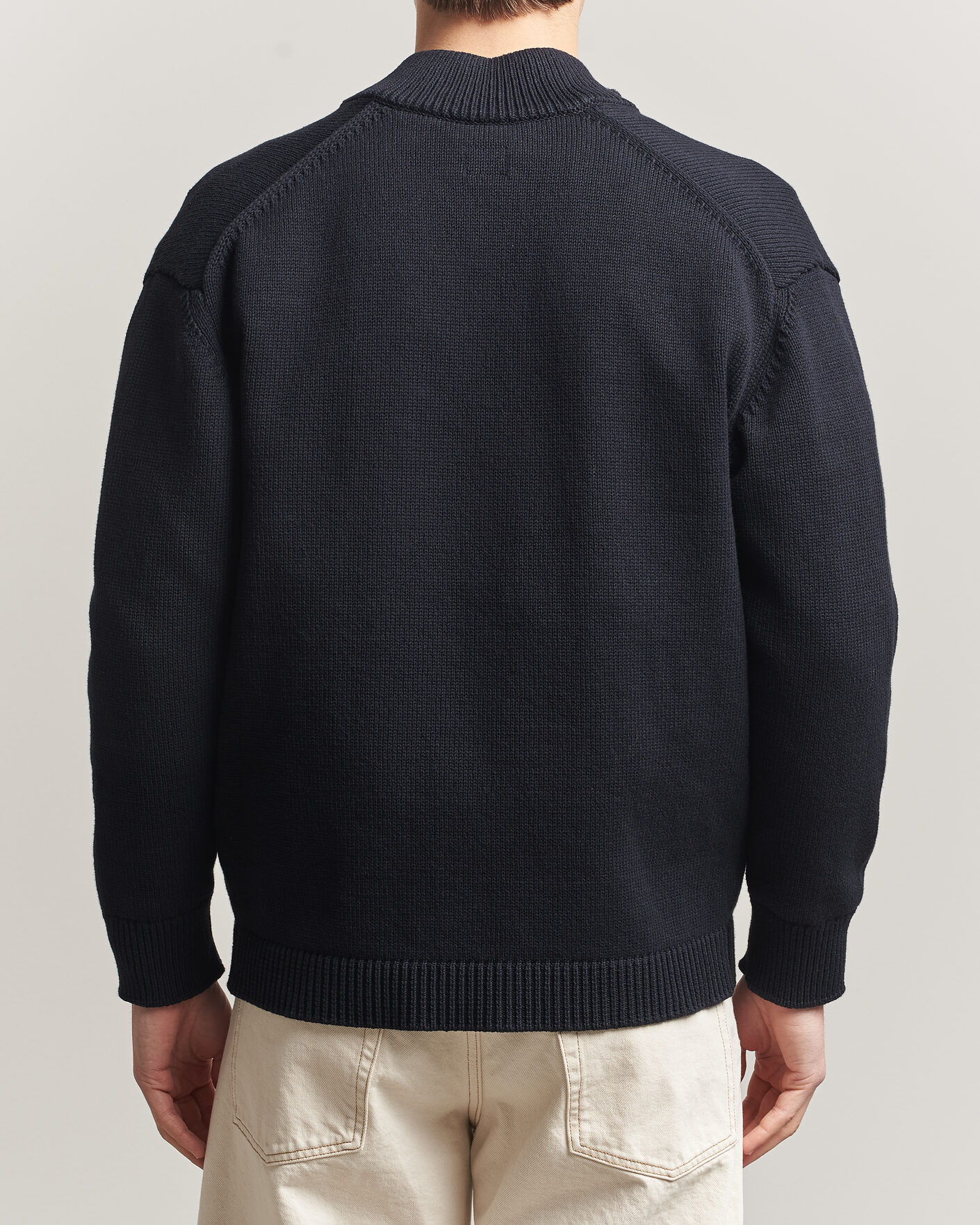 C.P. Company Cotton Mix 2 in 1 Knitted Sweater Navy at CareOfCarl.com