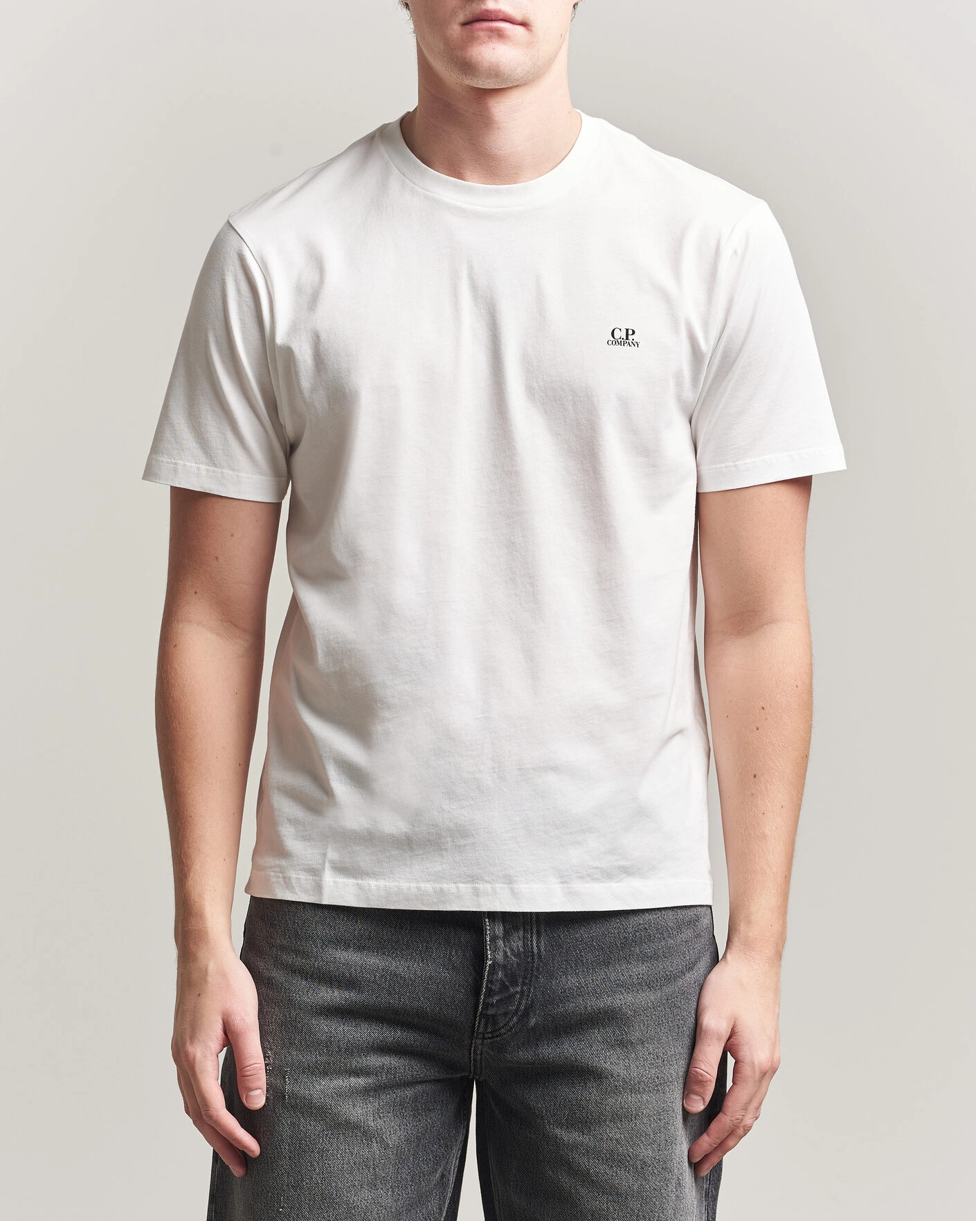 Men | T-Shirts | C.P. Company | Short Sleeve Back Print T-Shirt White