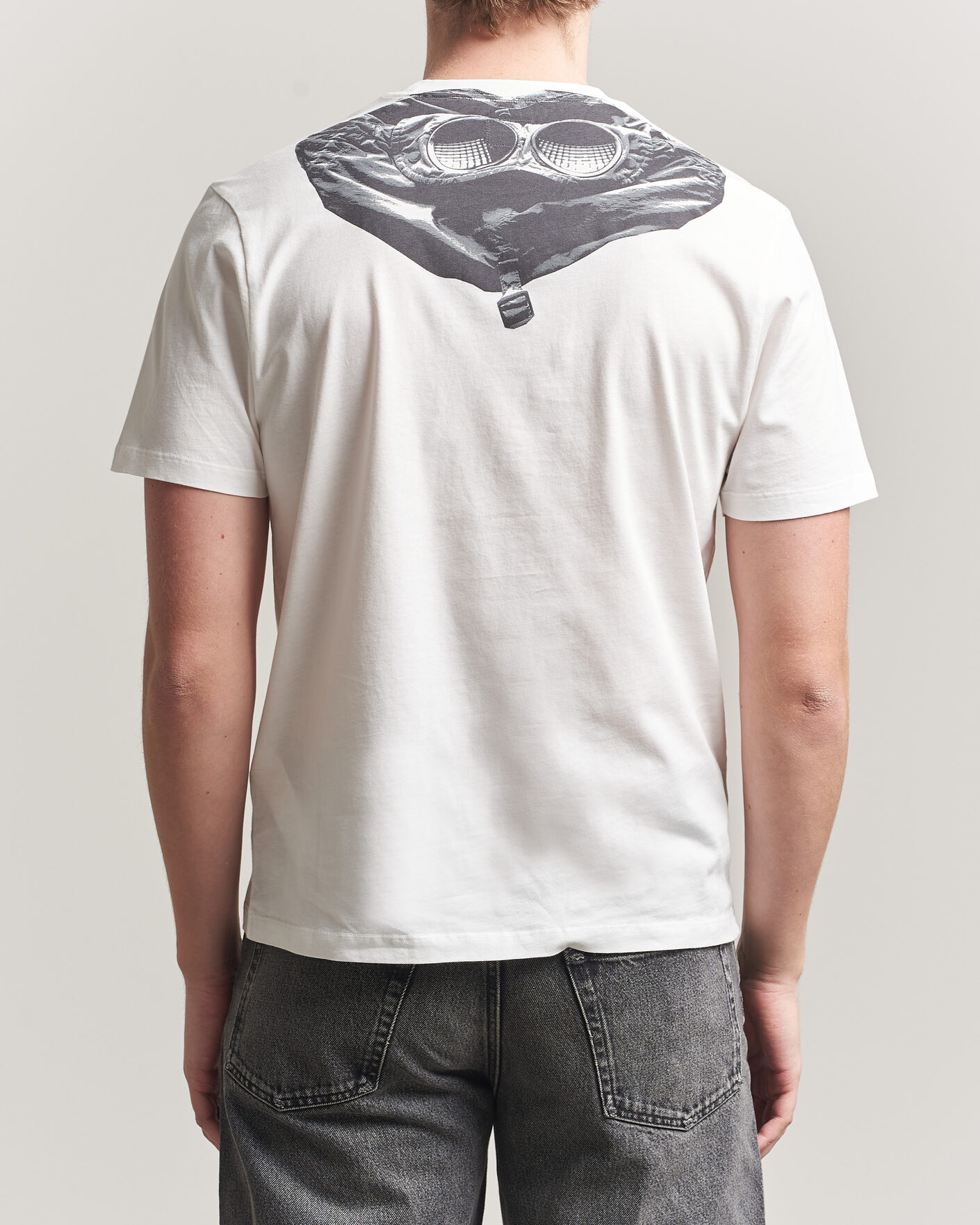 Men | T-Shirts | C.P. Company | Short Sleeve Back Print T-Shirt White