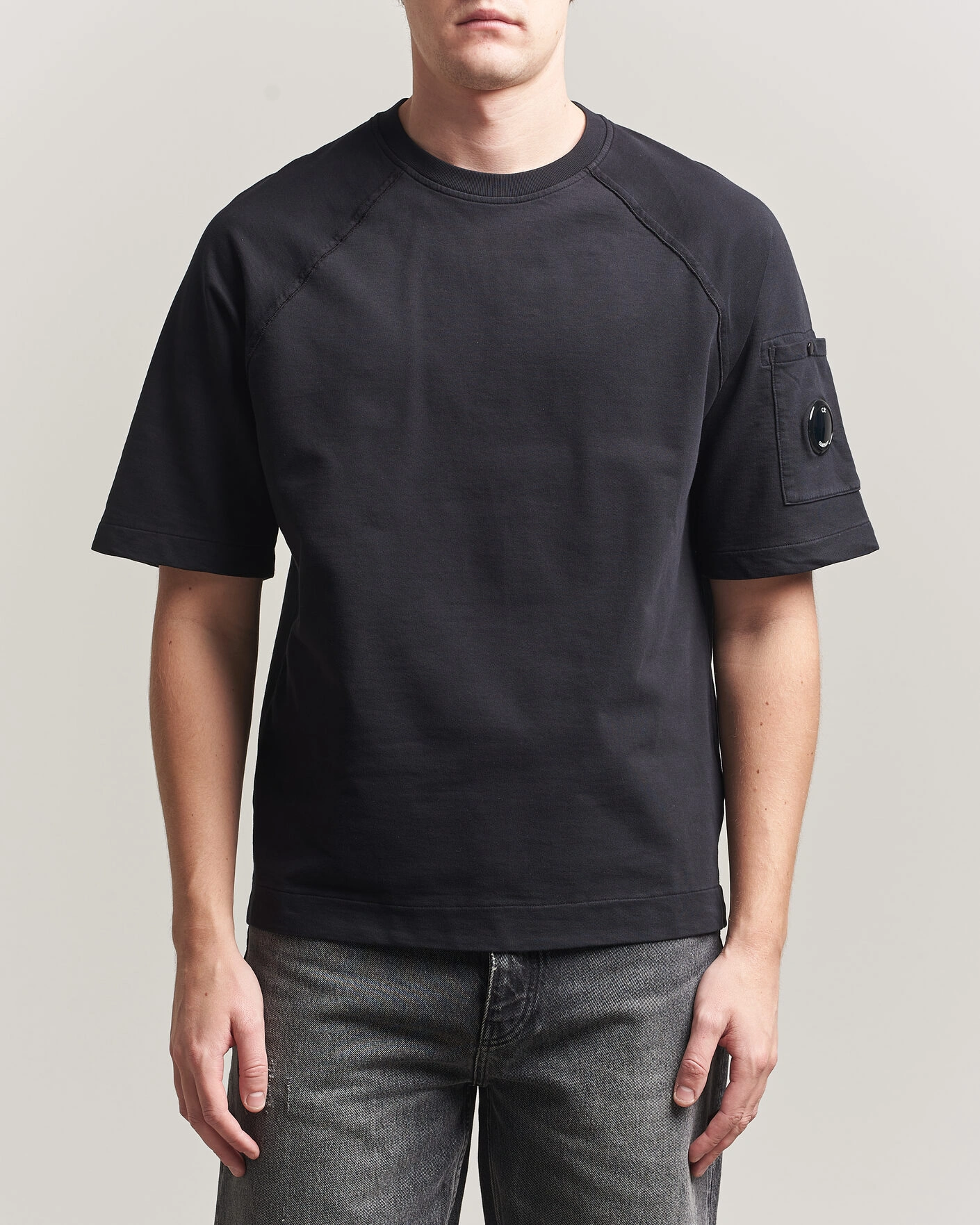 Men | T-Shirts | C.P. Company | Heavy Weight Lens T-Shirt Black