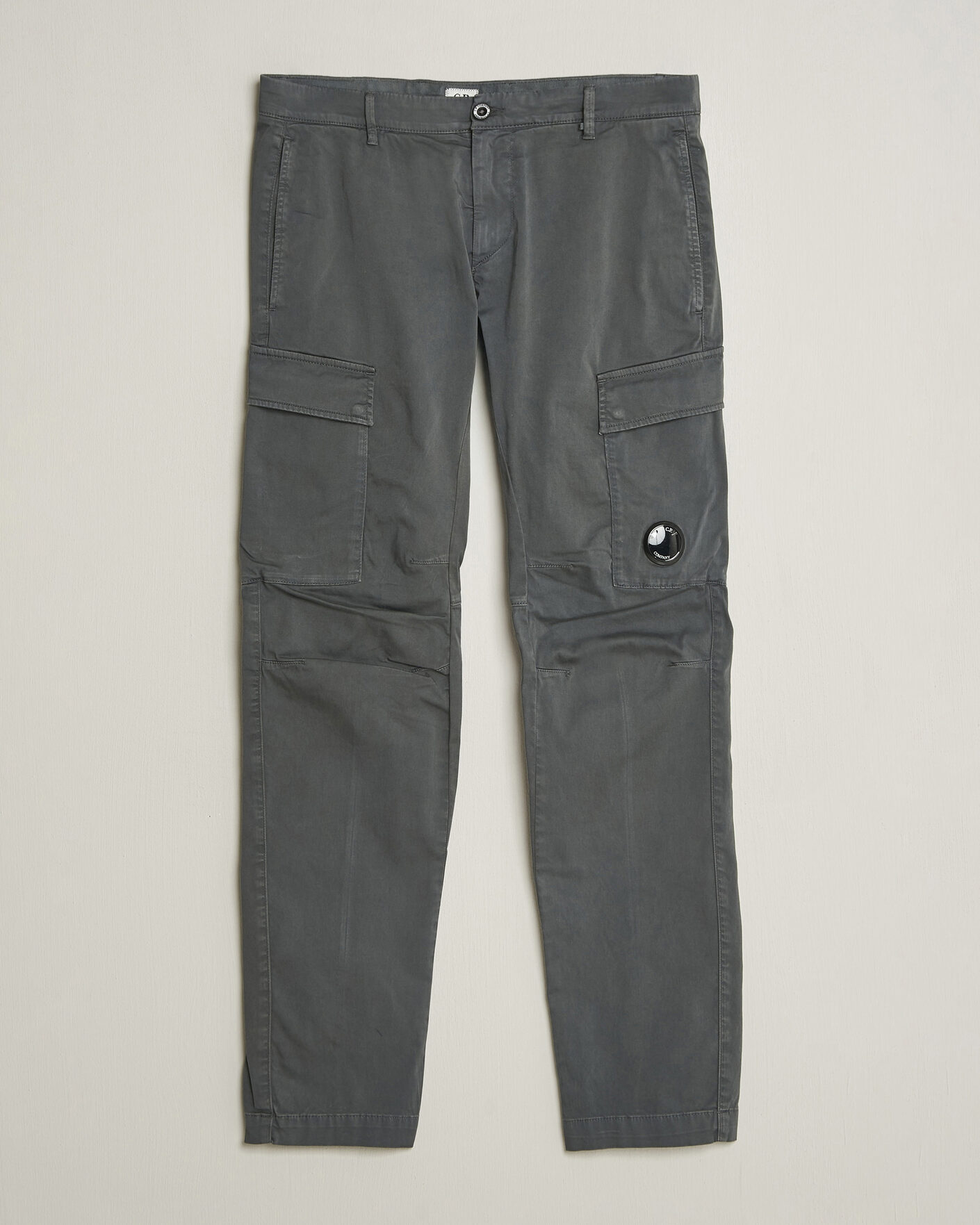 Men | Trousers | C.P. Company | Satin Stretch Cargo Pants Dark Grey
