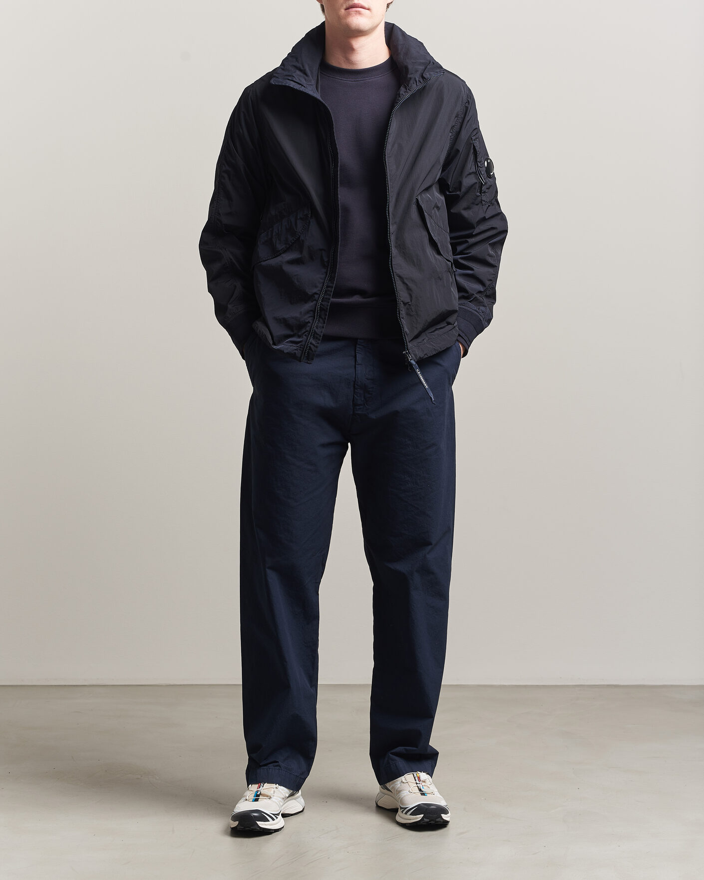 Men | Trousers | C.P. Company | Micro Reps Drawstring Pants Navy