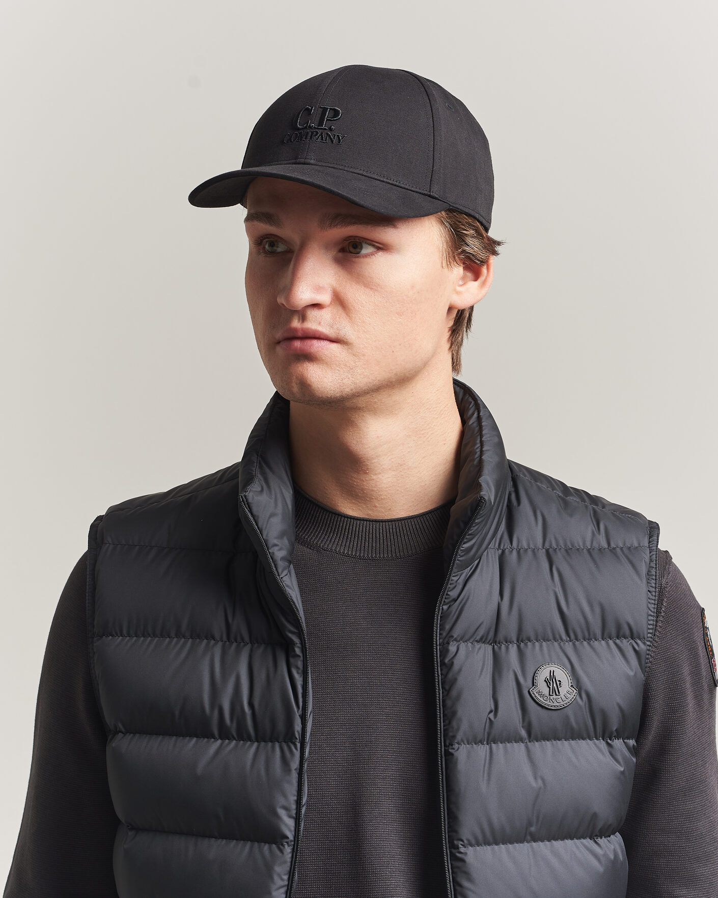 Men | Hats & Caps | C.P. Company | Cotton Gabardine Cap Black