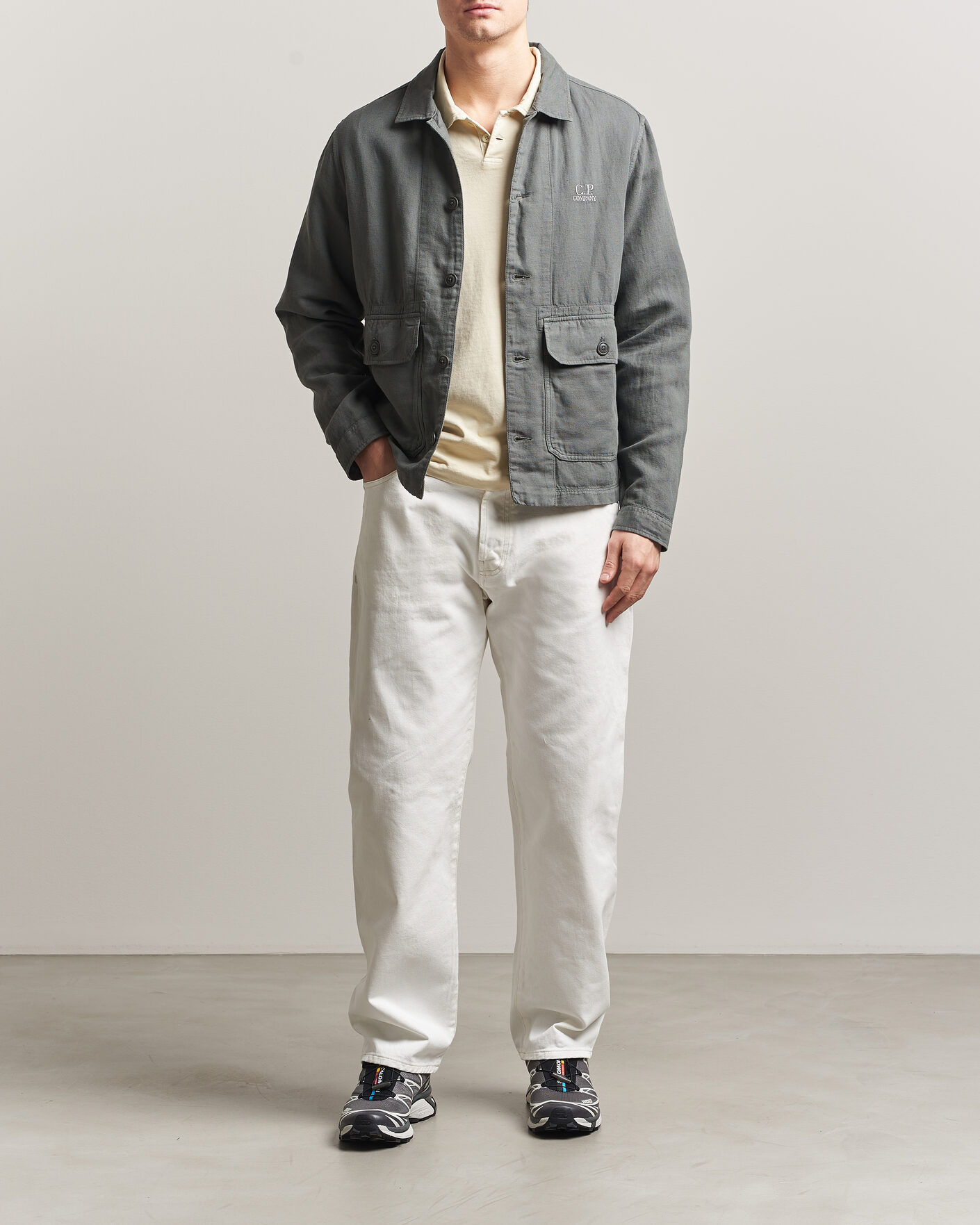 Men | Trousers | C.P. Company | Bull Denim 10oz Jeans White