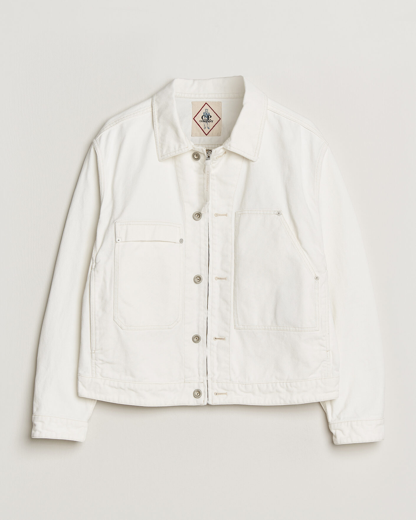Men | Coats & Jackets | C.P. Company | Bull Denim 10oz Jeans Jacket White