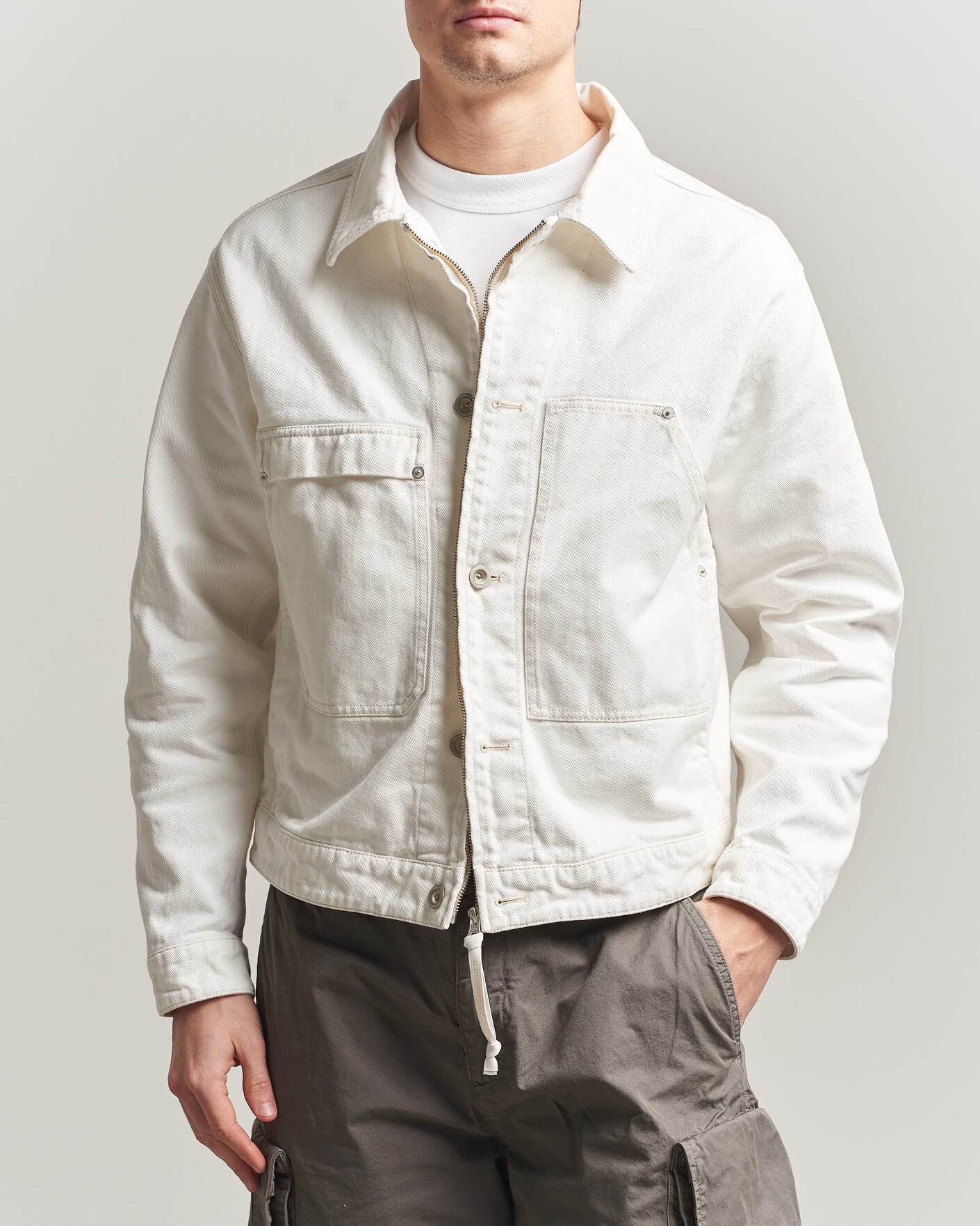 Men | Coats & Jackets | C.P. Company | Bull Denim 10oz Jeans Jacket White