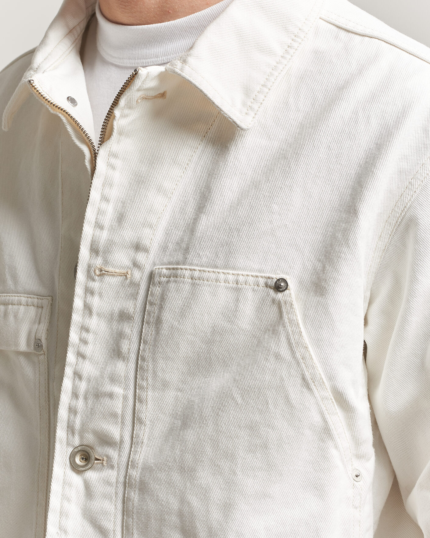 Men | Coats & Jackets | C.P. Company | Bull Denim 10oz Jeans Jacket White