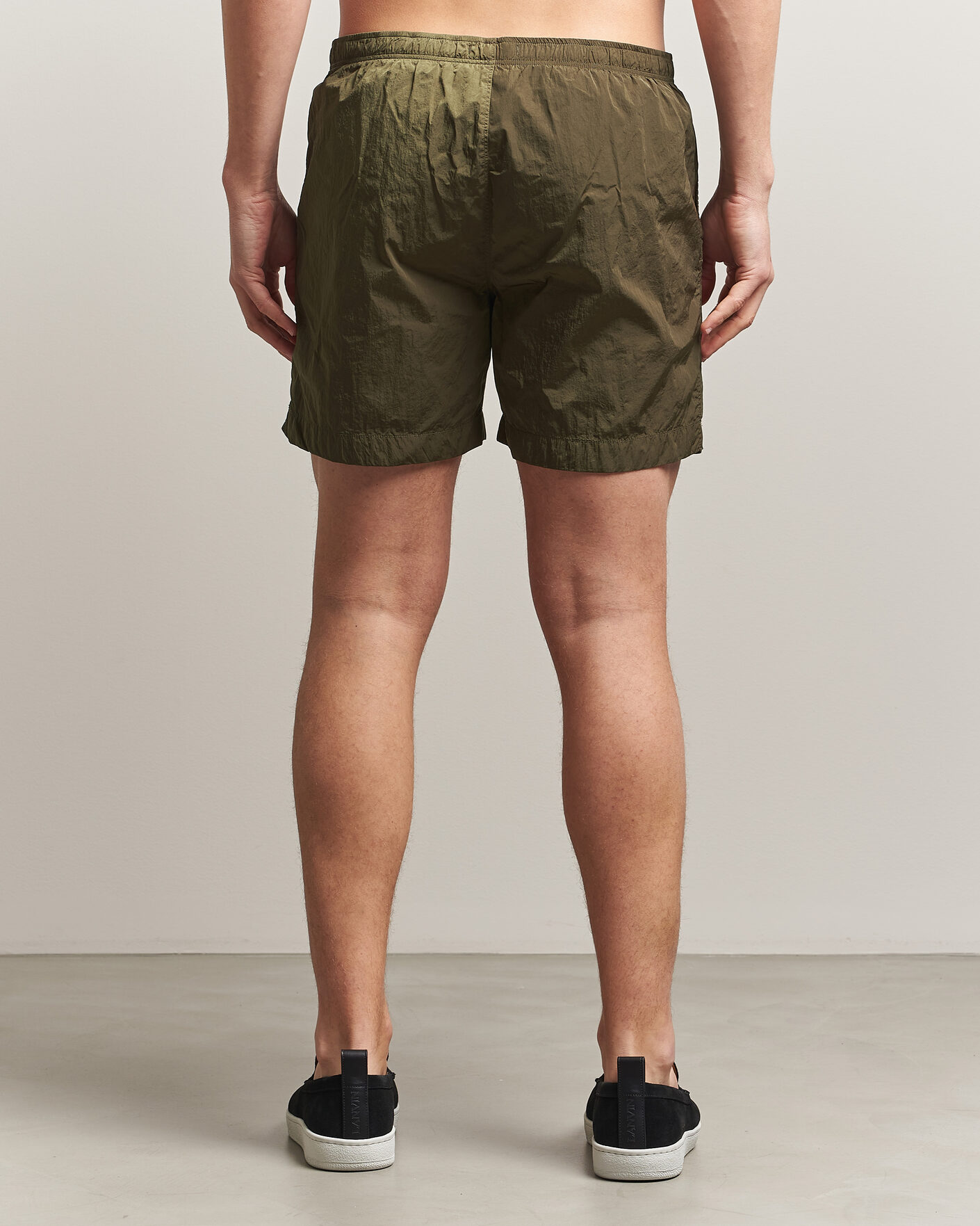 Men | Swimwear | C.P. Company | Eco Chrome Logo Swimshorts Olive