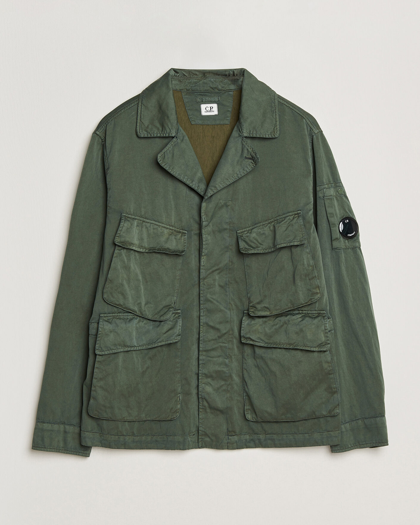 Men | Coats & Jackets | C.P. Company | Raso Cinque Cotton Nylon Jungle Jacket Dark Green