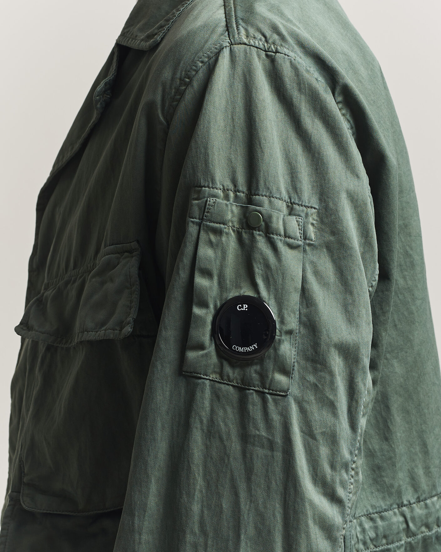 Men | Coats & Jackets | C.P. Company | Raso Cinque Cotton Nylon Jungle Jacket Dark Green