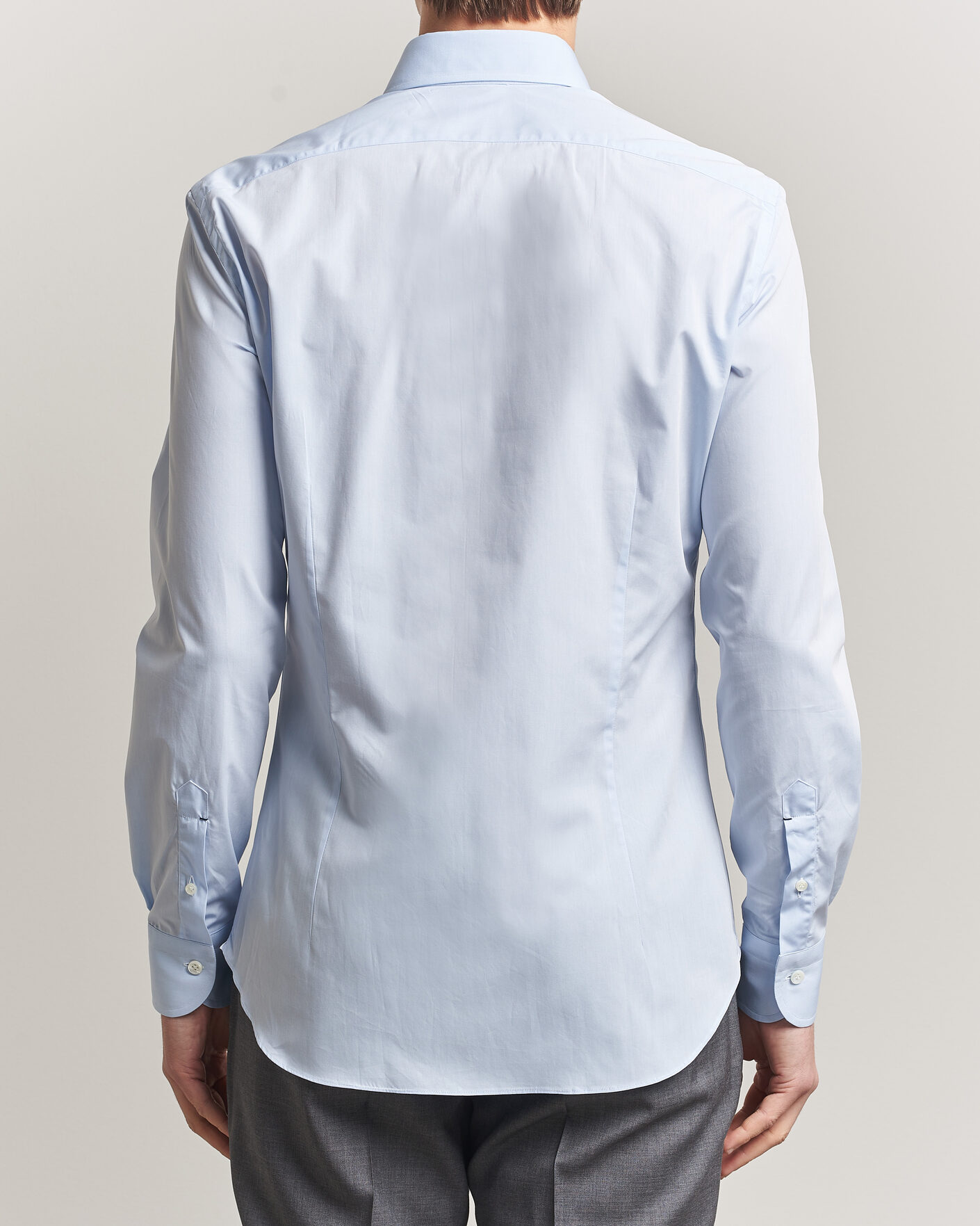 Men | Shirts | Mazzarelli | Soft Cotton Button Down Shirt Light Blue