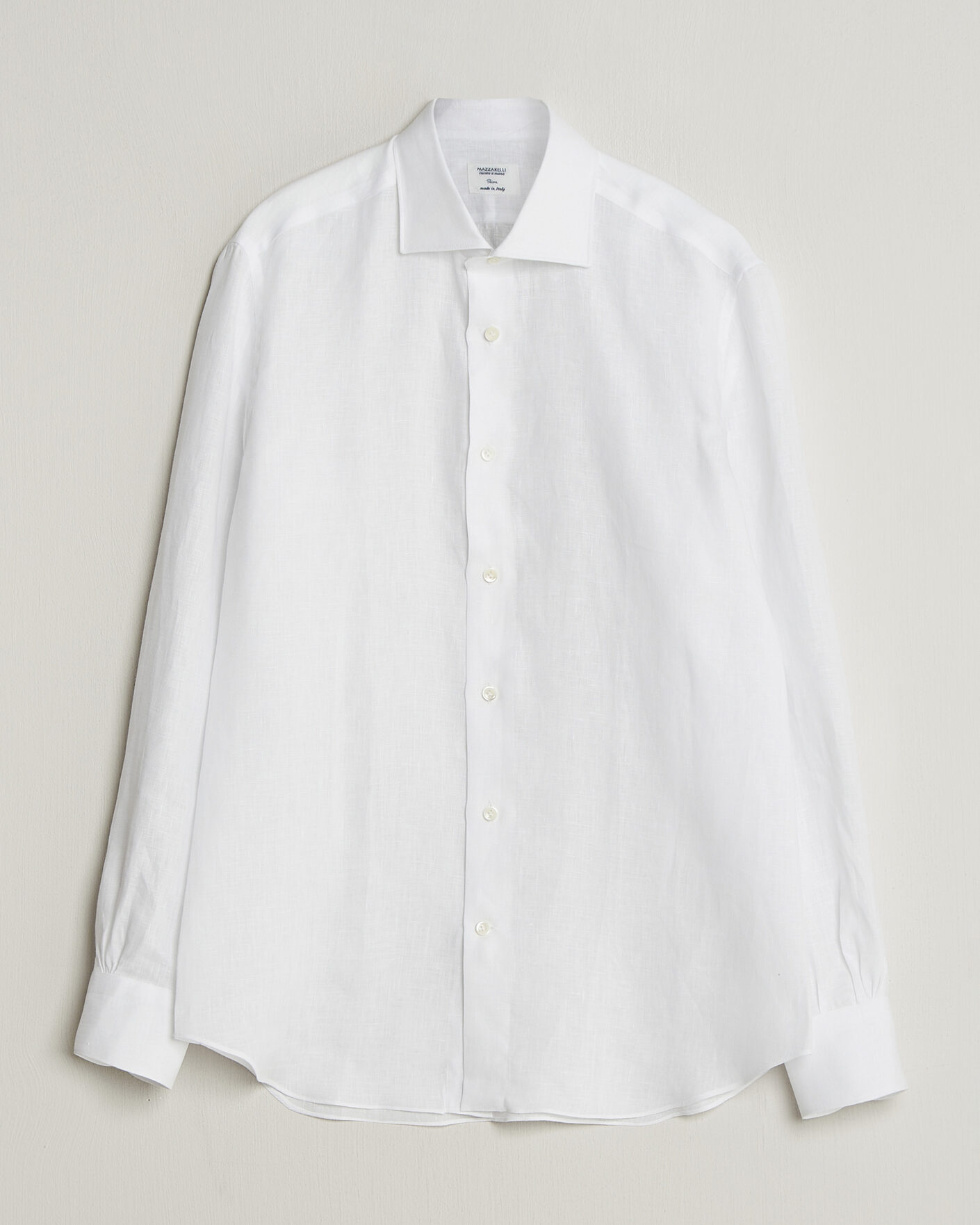 Men | Shirts | Mazzarelli | Soft Linen Shirt White