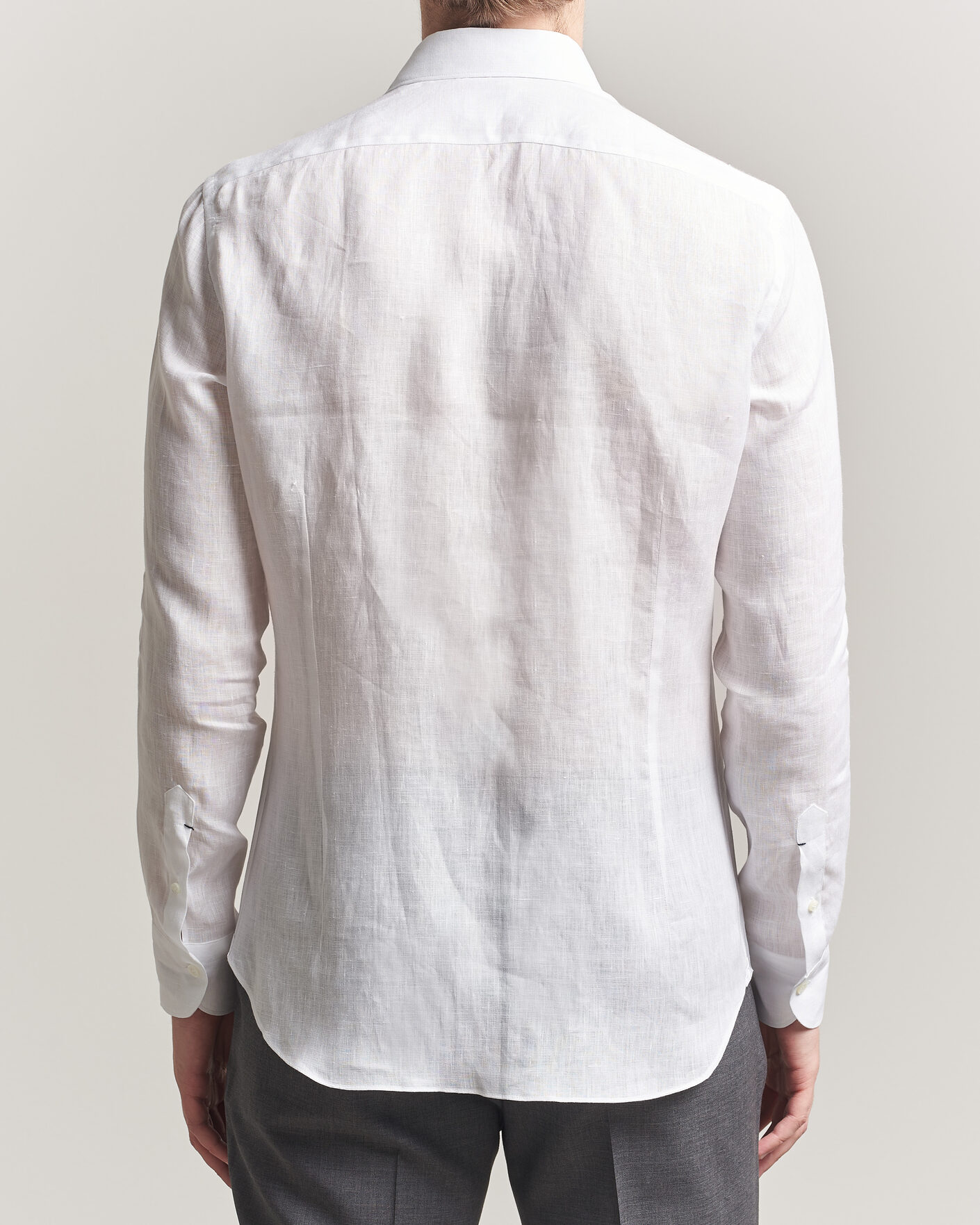 Men | Shirts | Mazzarelli | Soft Linen Shirt White