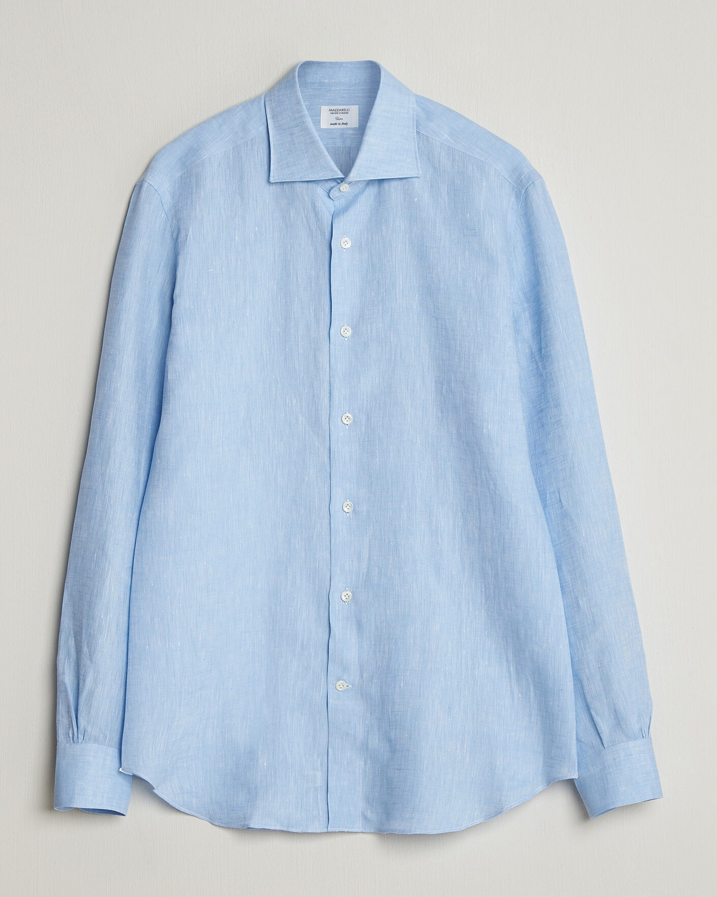 Men | Shirts | Mazzarelli | Soft Linen Shirt Light Blue