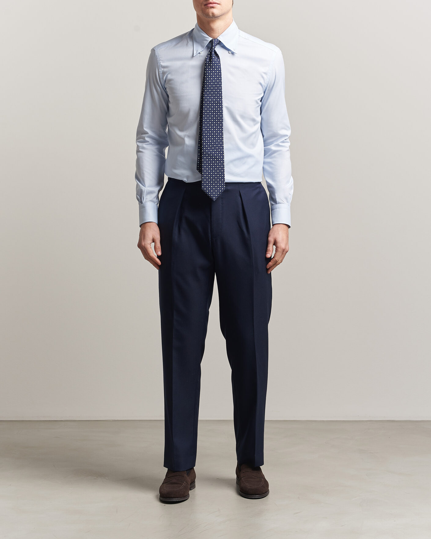 Men | Shirts | Mazzarelli | Soft Oxford Button Down Shirt Light Blue