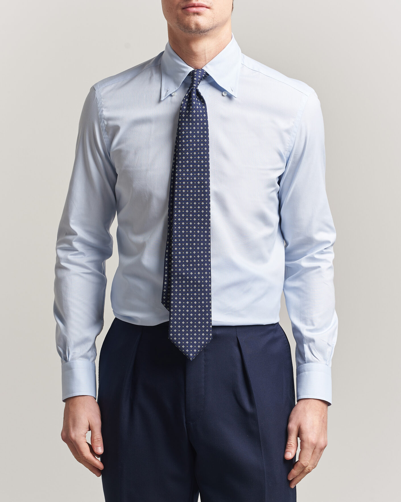 Men | Shirts | Mazzarelli | Soft Oxford Button Down Shirt Light Blue