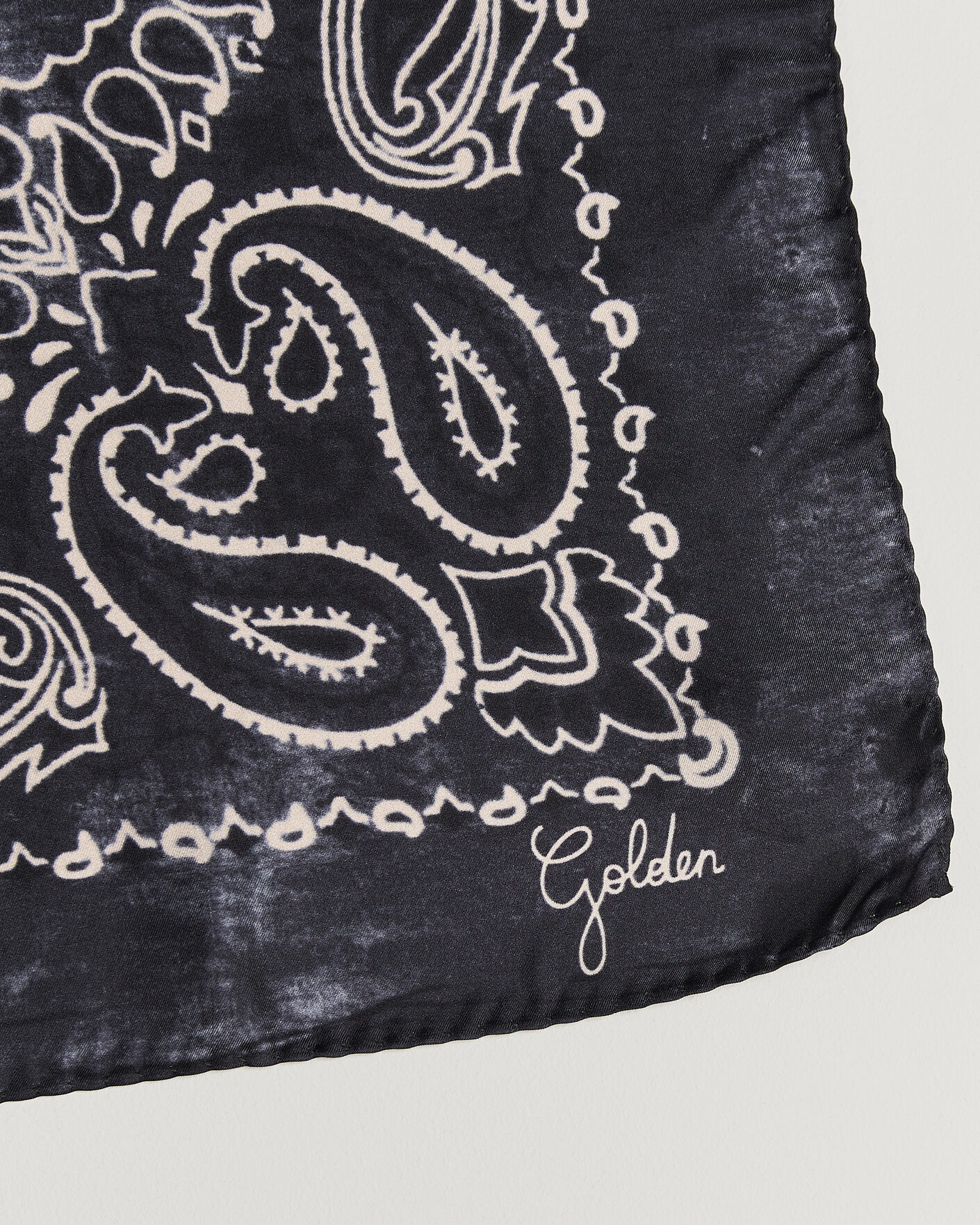 Men | Pocket Squares | Golden Goose | Paisley Silk Bandana Antracite