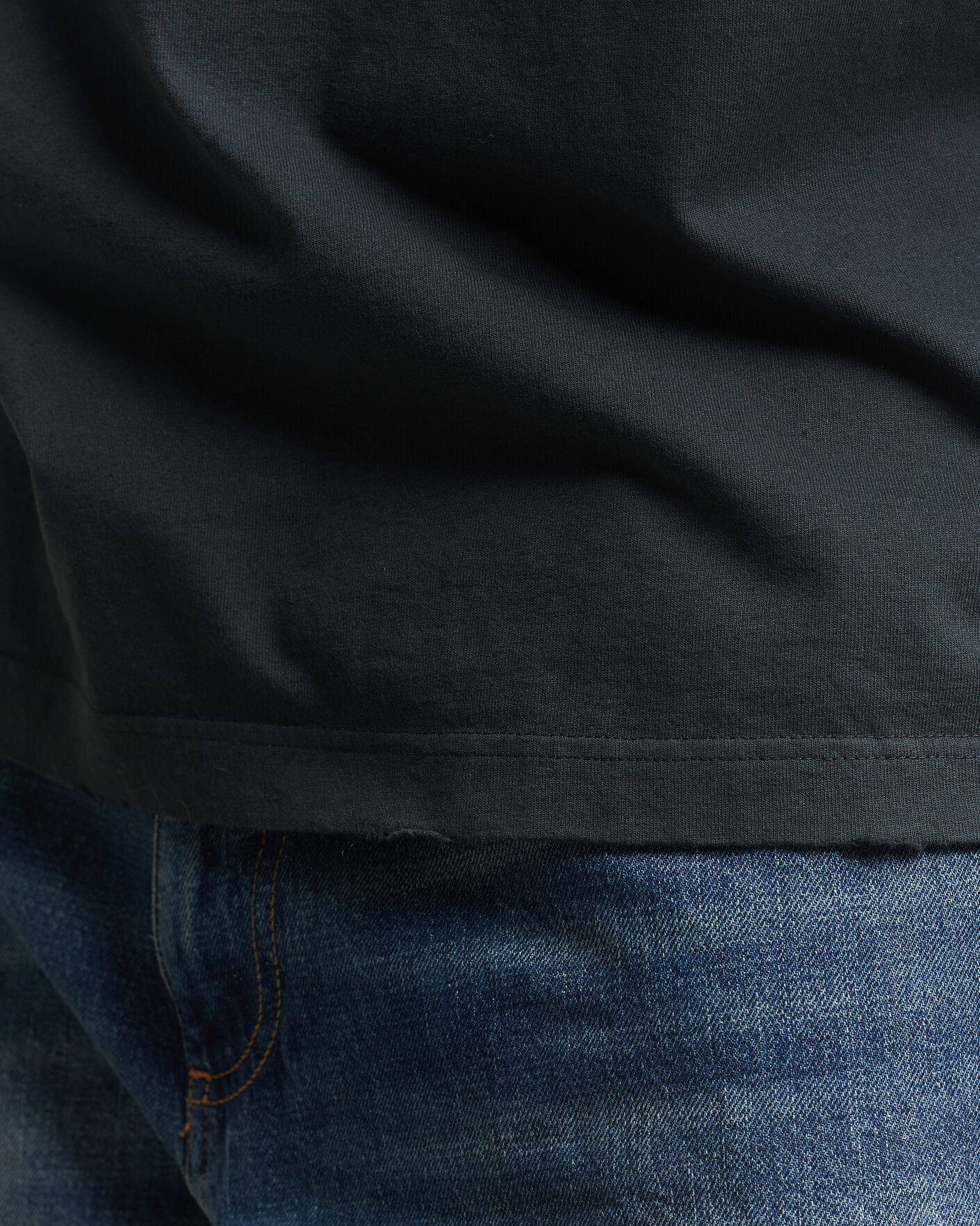 Men | T-Shirts | Golden Goose | Relaxed Fit Cotton T-Shirt Washed Black