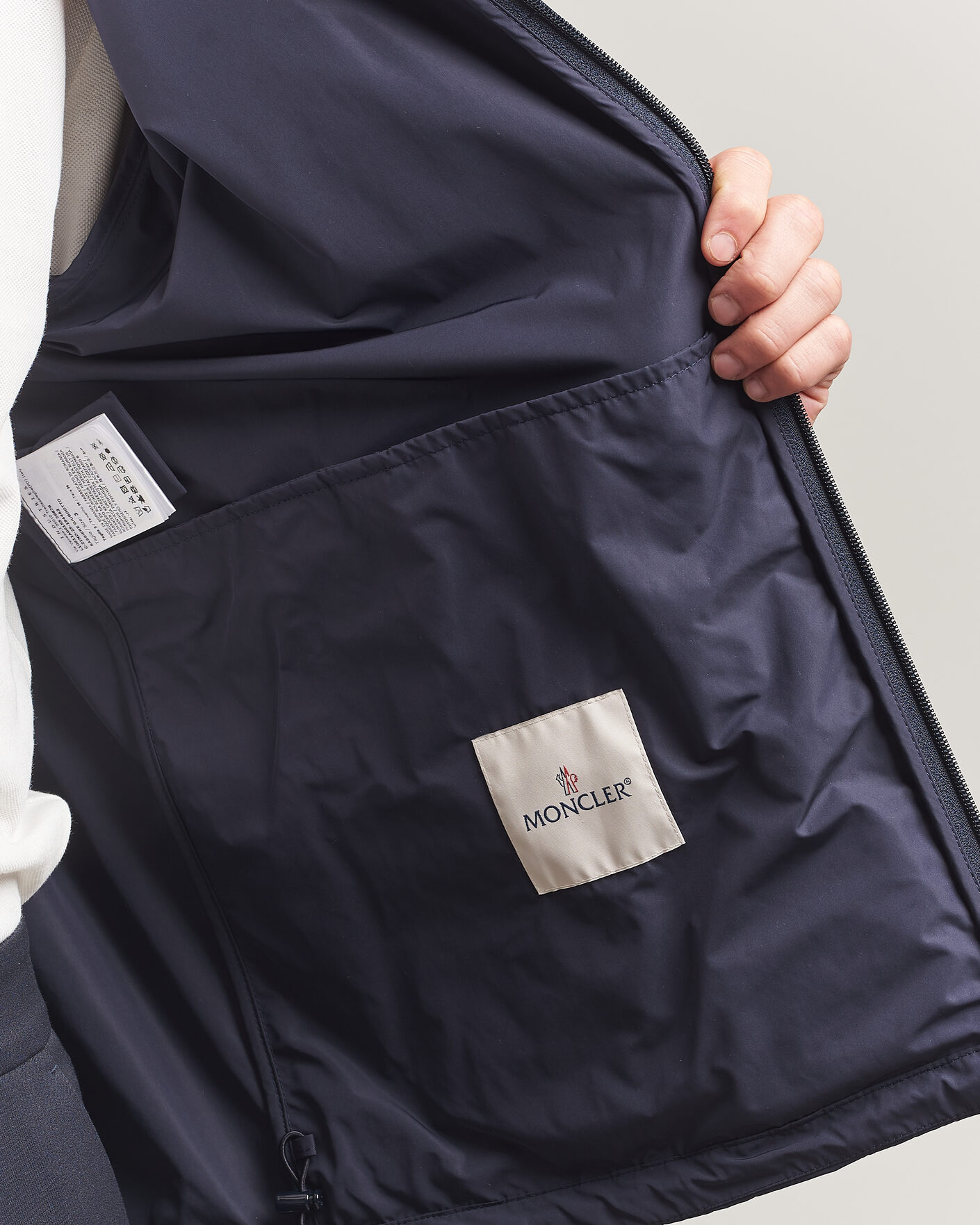 Moncler Sassiere Hooded Jacket Navy at CareOfCarl.com
